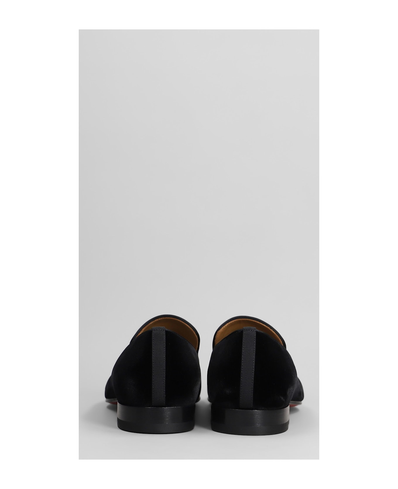 Christian Louboutin Dandelion Loafers In Black Velvet - black