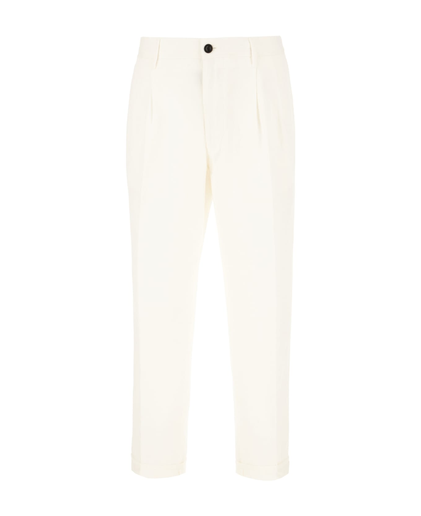 Incotex White Cotton Pants - 009