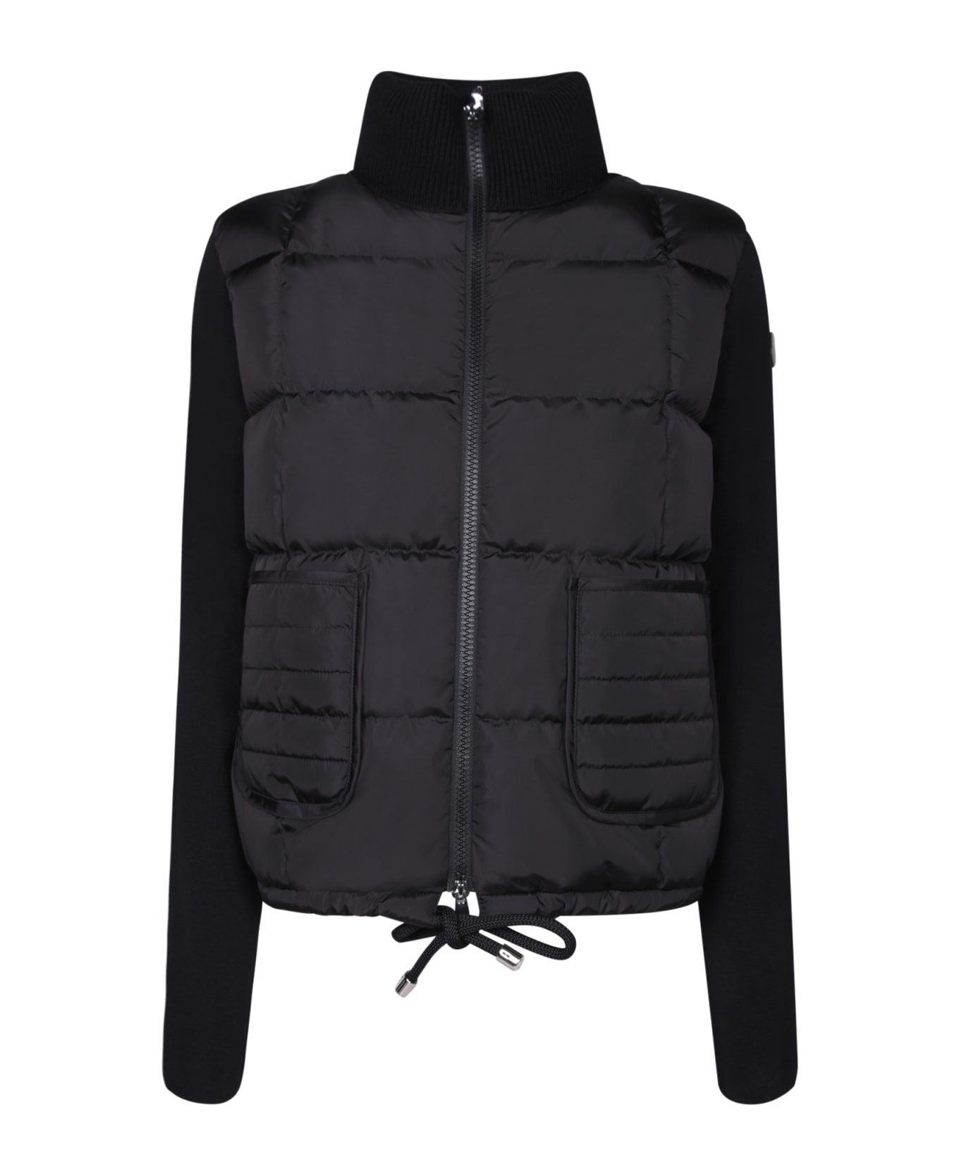 Moncler Black Padded Cardigan - Black