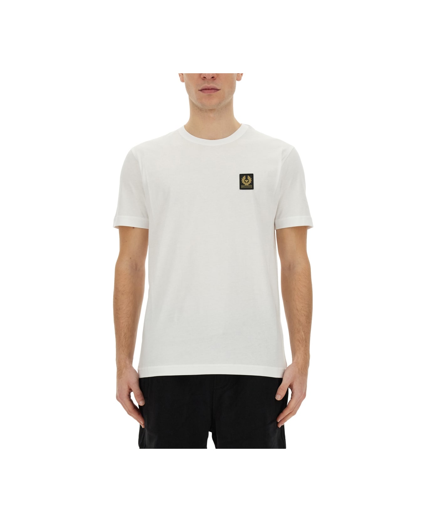 Belstaff T-shirt With Logo Patch - WHITE シャツ