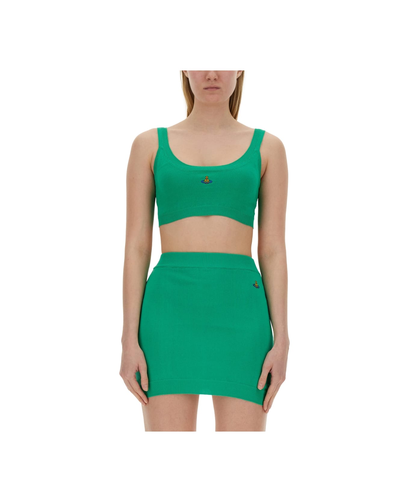 Vivienne Westwood Top "bea" - GREEN スカート