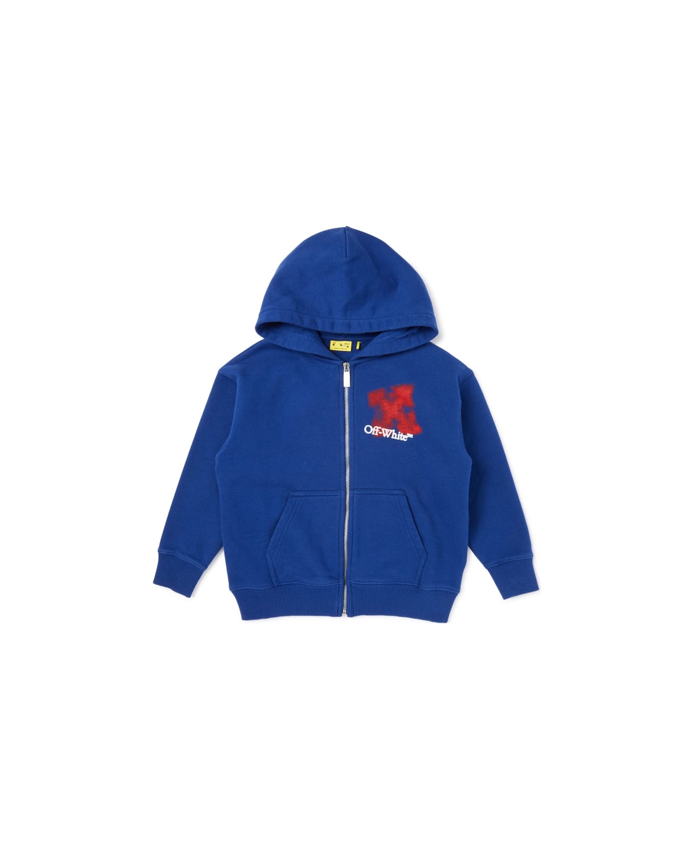 Off-White Sweatshirt With "graffiti" Logo - BLUE