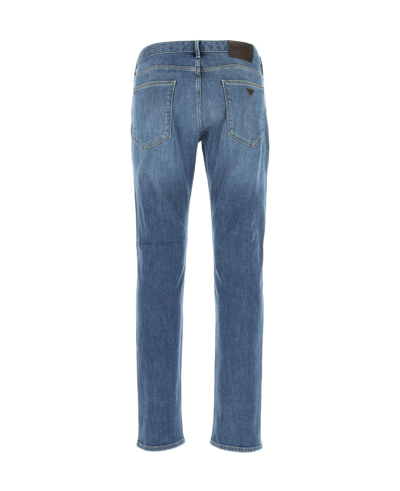 Emporio Armani Stretch Denim Jeans - Clear Blue