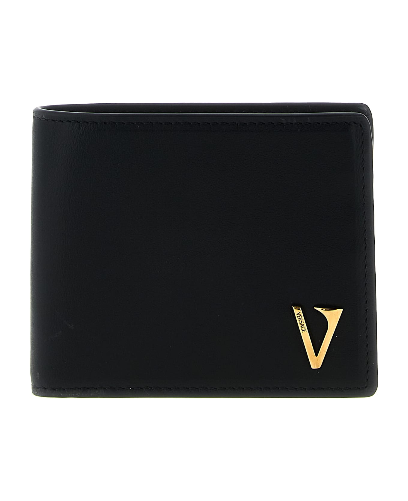 Versace 'v Logo' Wallet - Black  