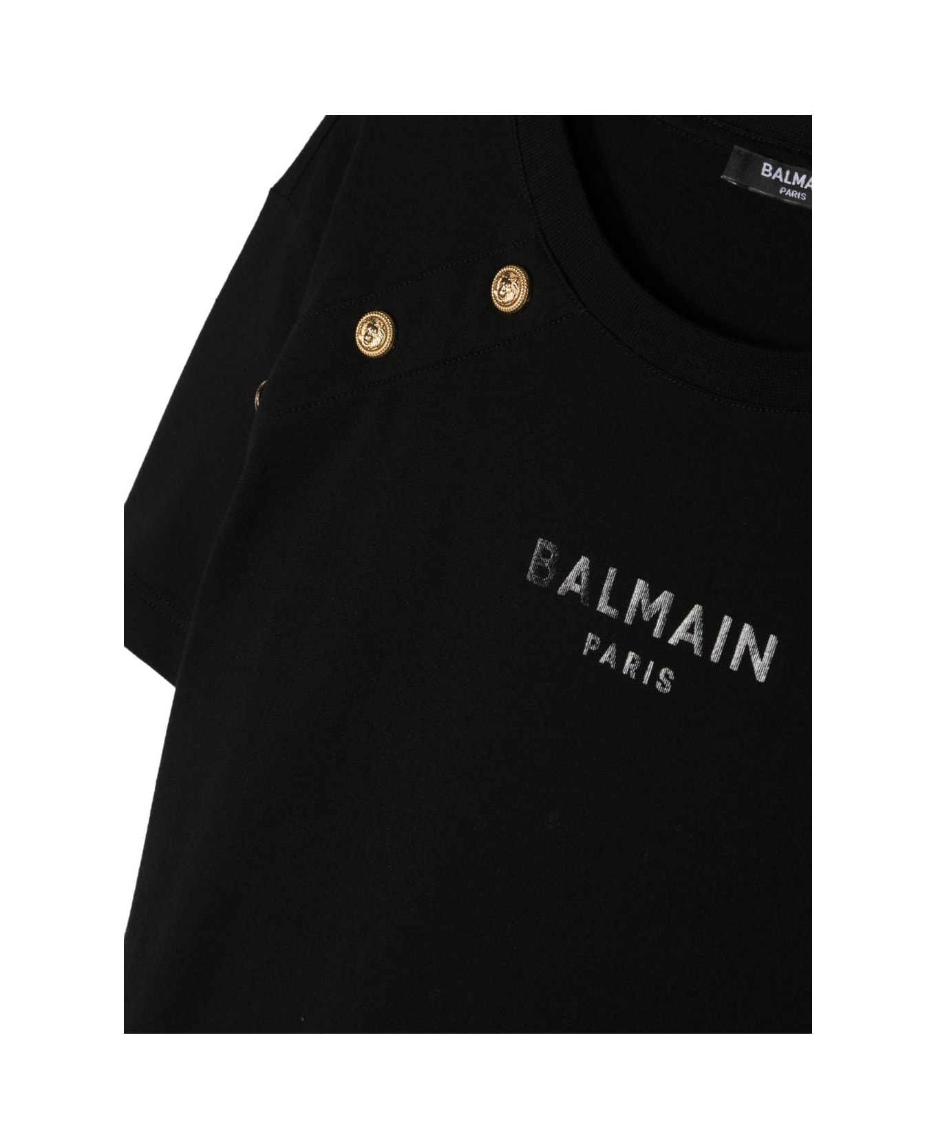 Balmain T-shirt Bianca In Jersey Di Cotone Bambina - Bianco Tシャツ＆ポロシャツ