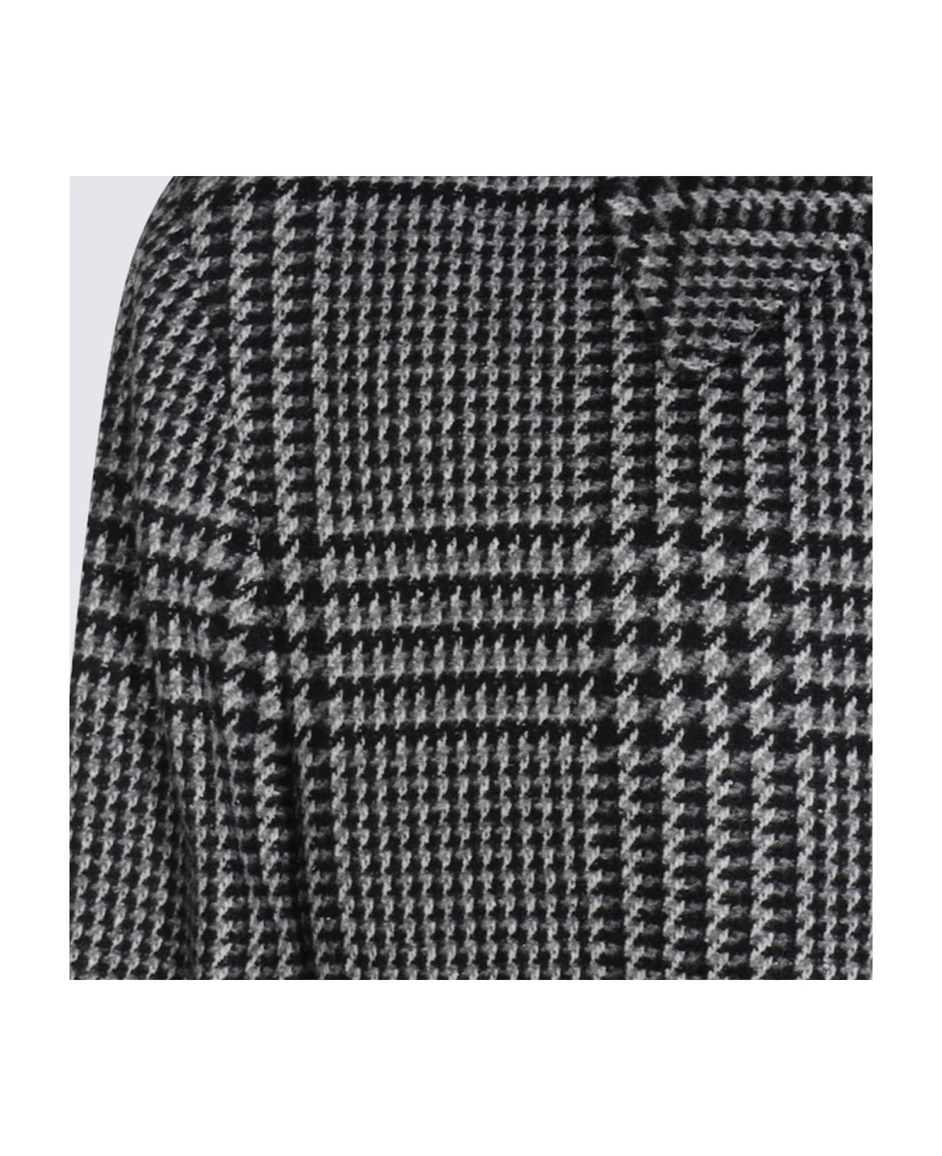 Zegna Grey And Black Wool Coat - Grey/Black