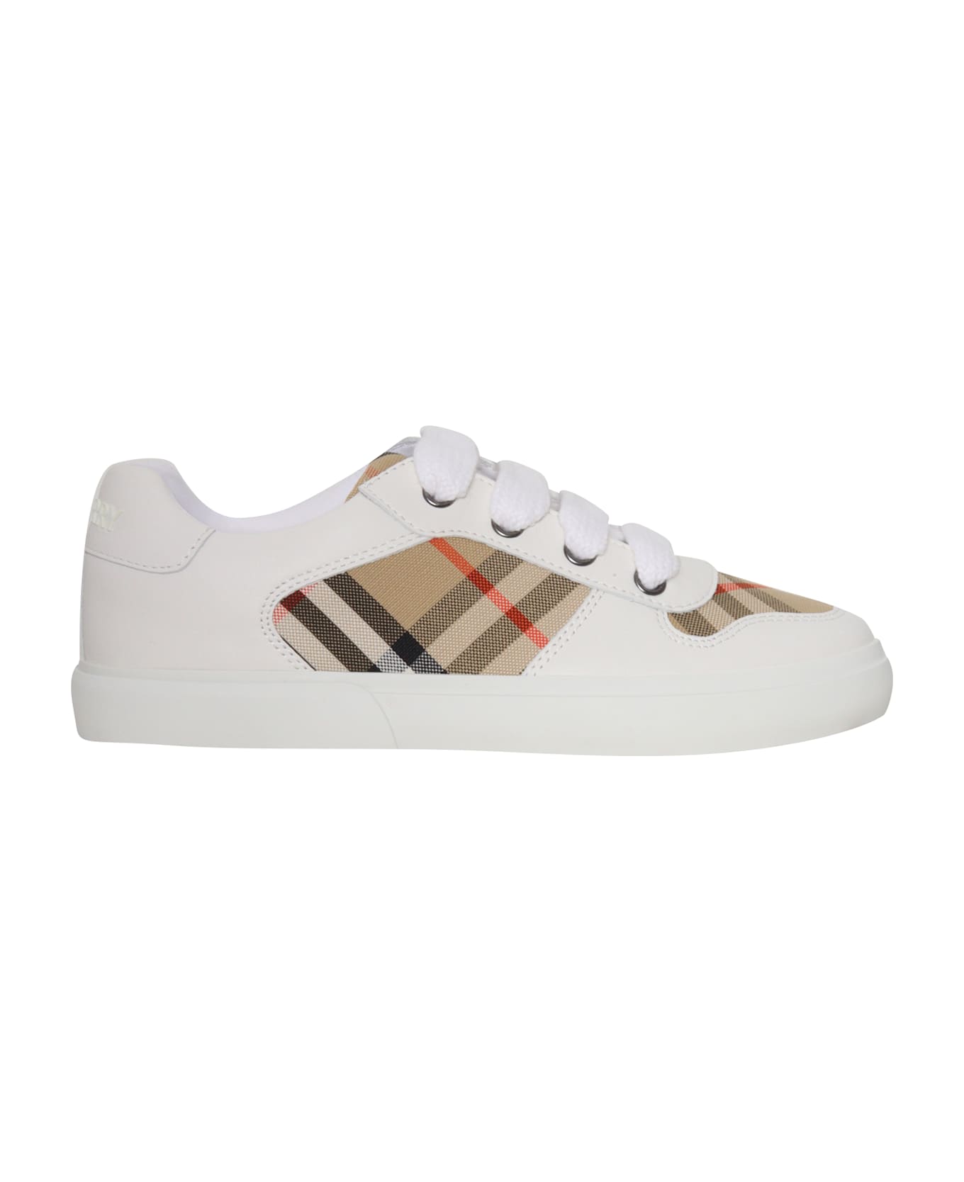 Burberry Kid Vulcansed Trainr - BEIGE