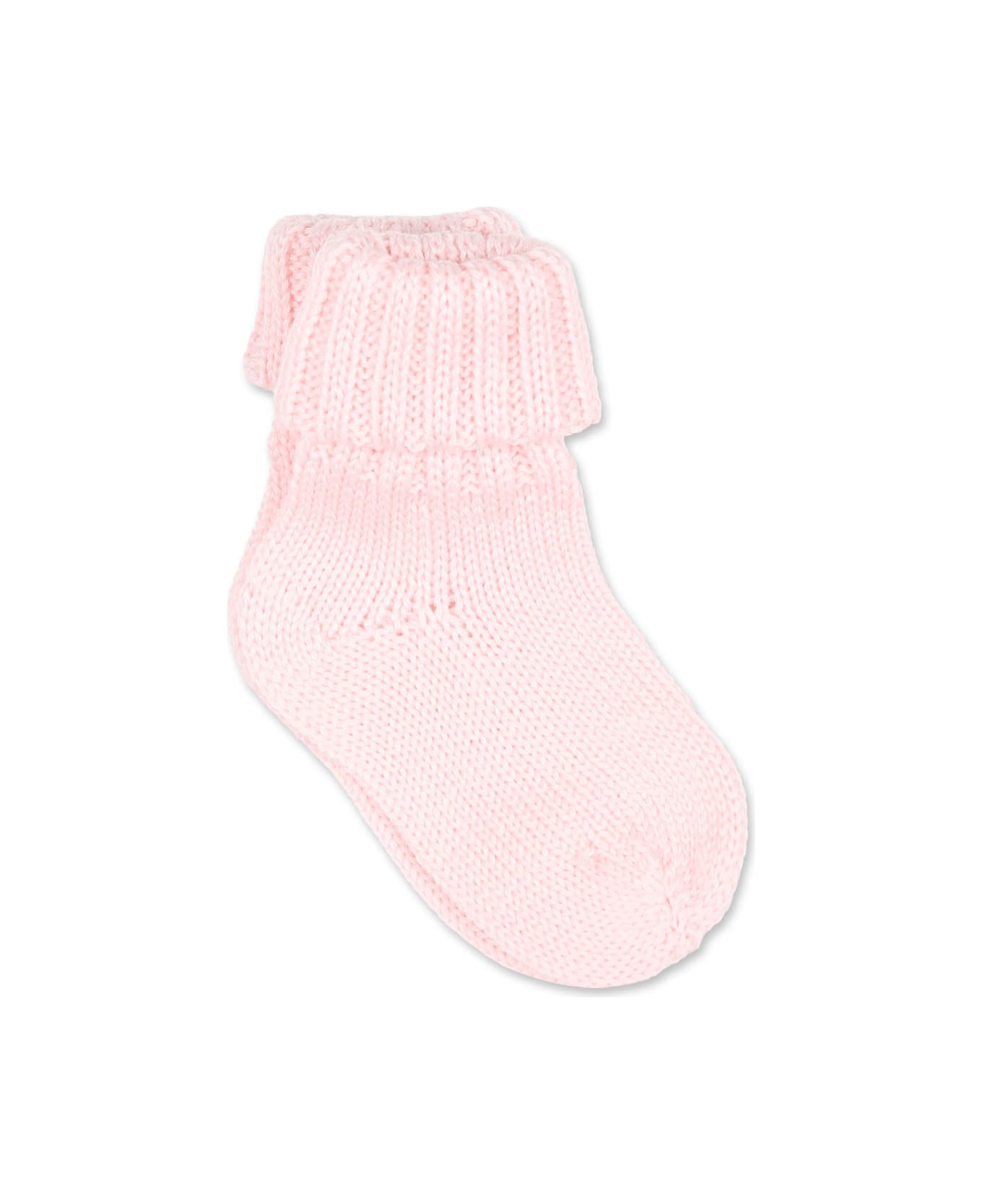 Little Bear Pink Socks For Baby Girl - Pink