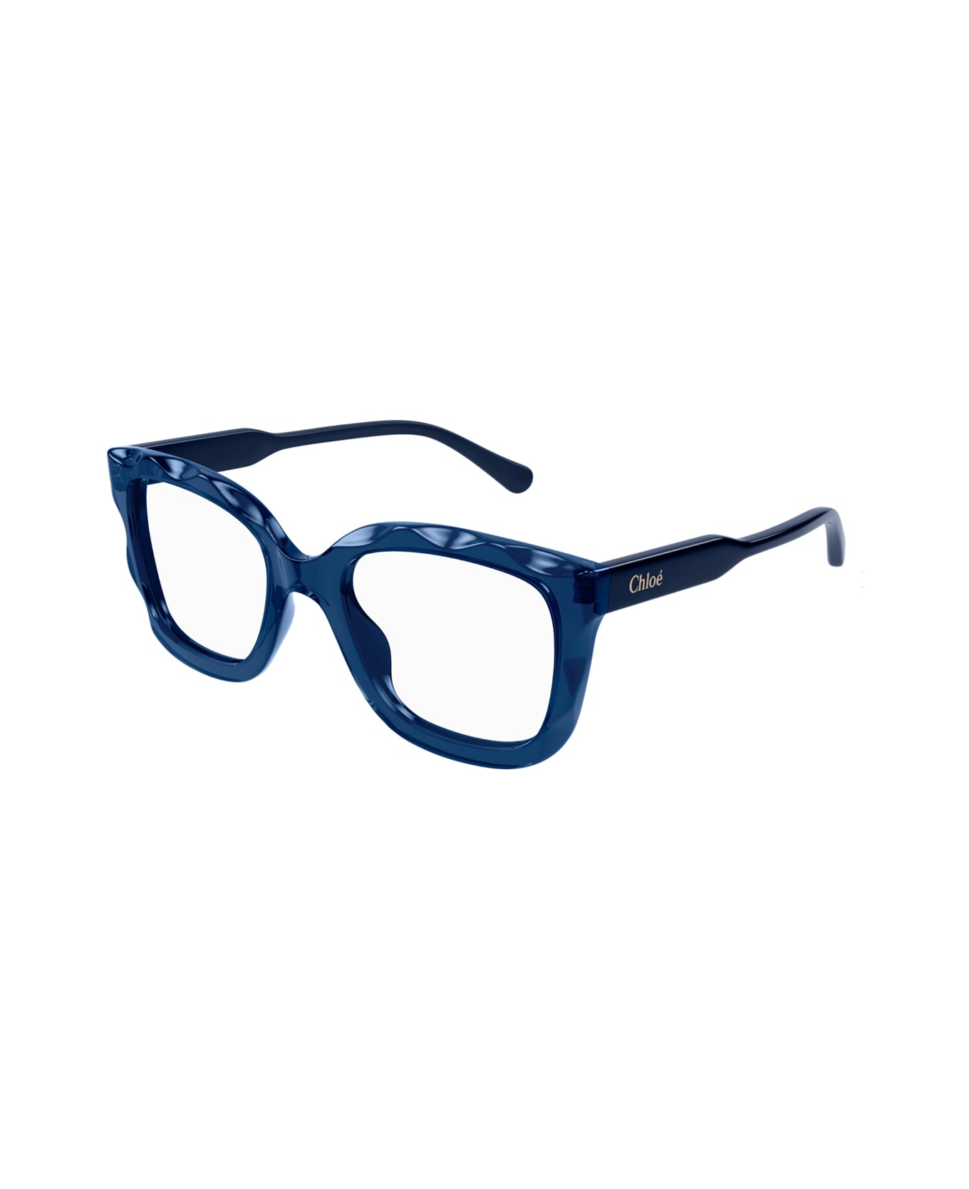 Chloé Ch0229o Linea Chloé 004 Blue Transparent Glasses - Blu