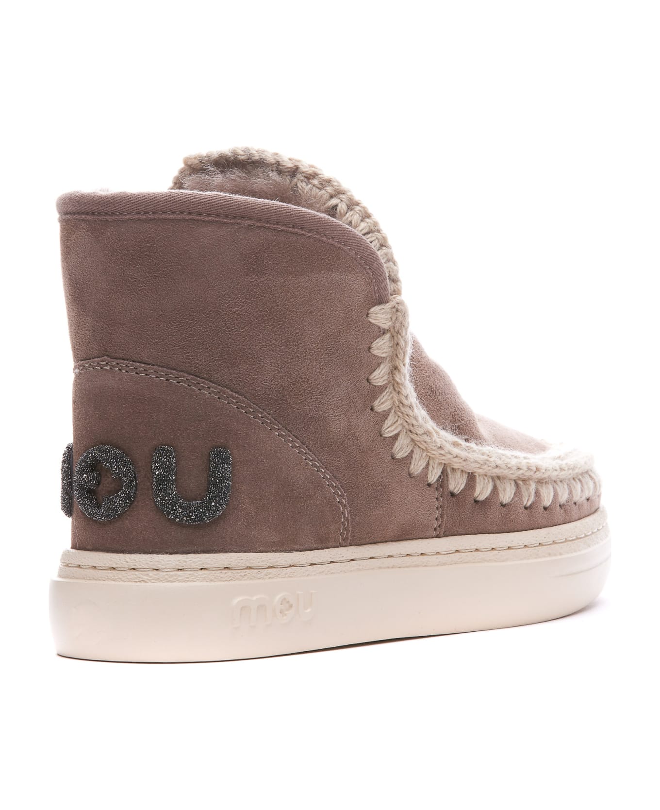 Mou Eskimo Bold Sneaker Glitter Logo - Beige