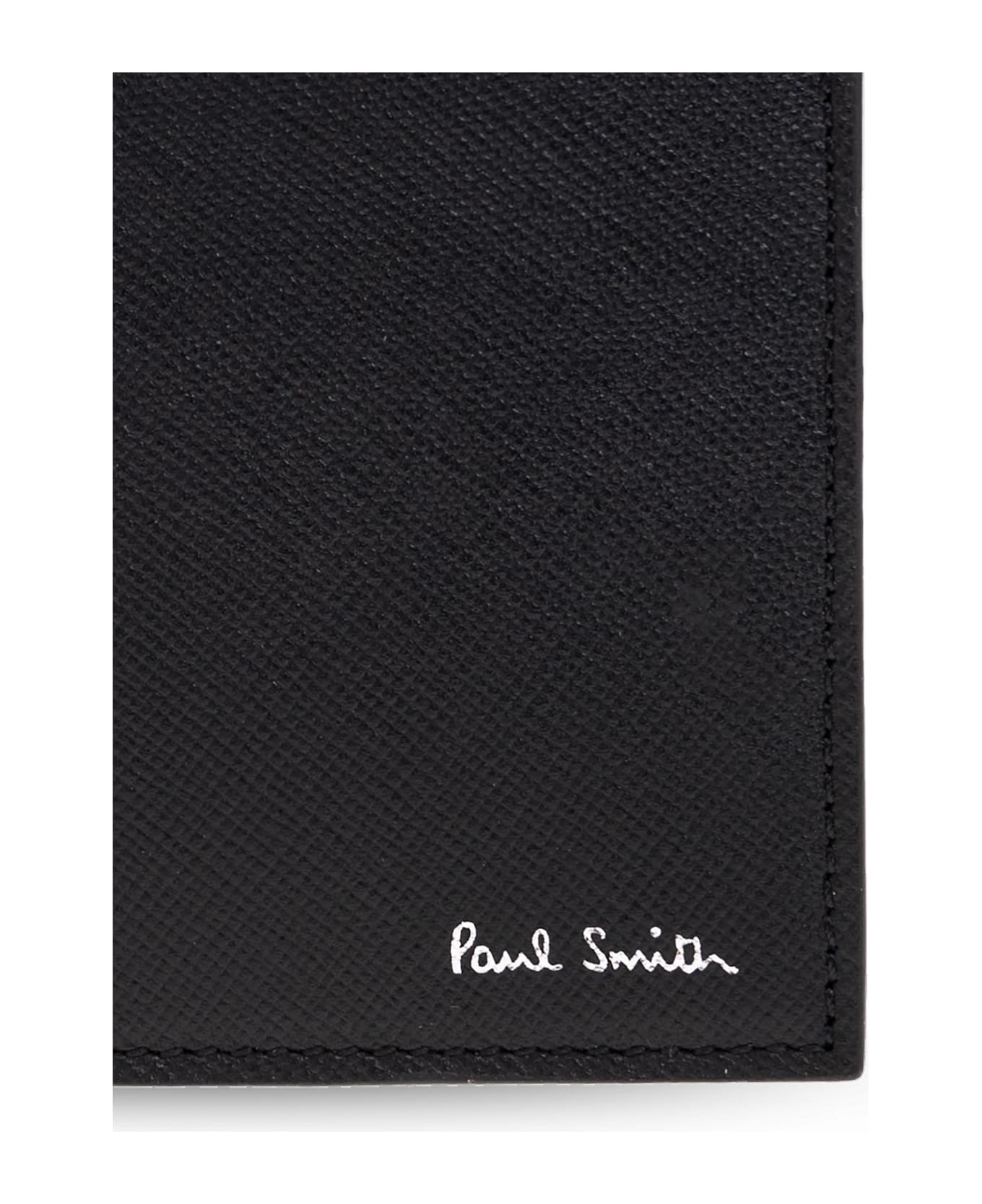 Paul Smith Leather Wallet With Logo - Black