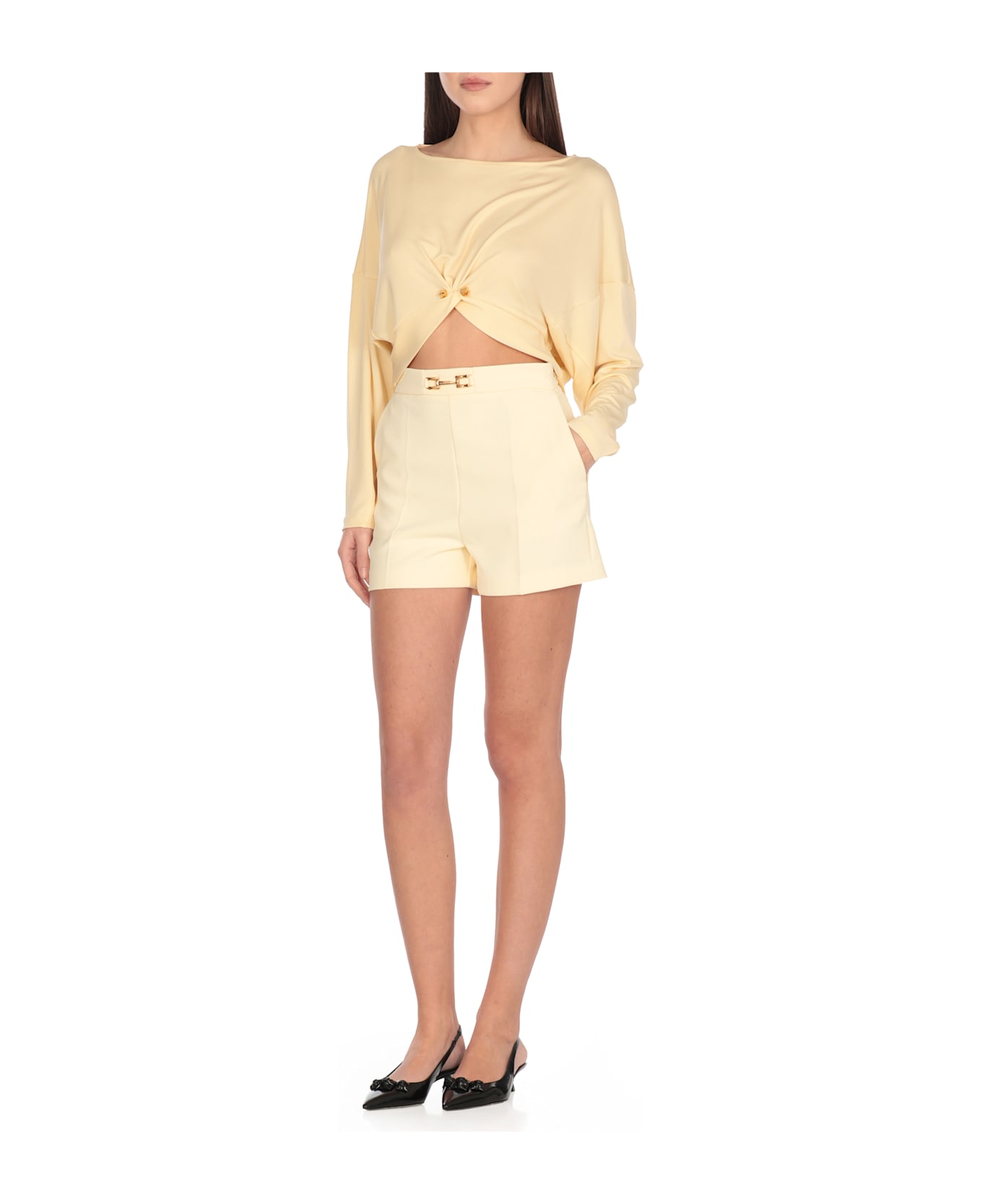 Elisabetta Franchi Viscose Sweater Elisabetta Franchi - Yellow
