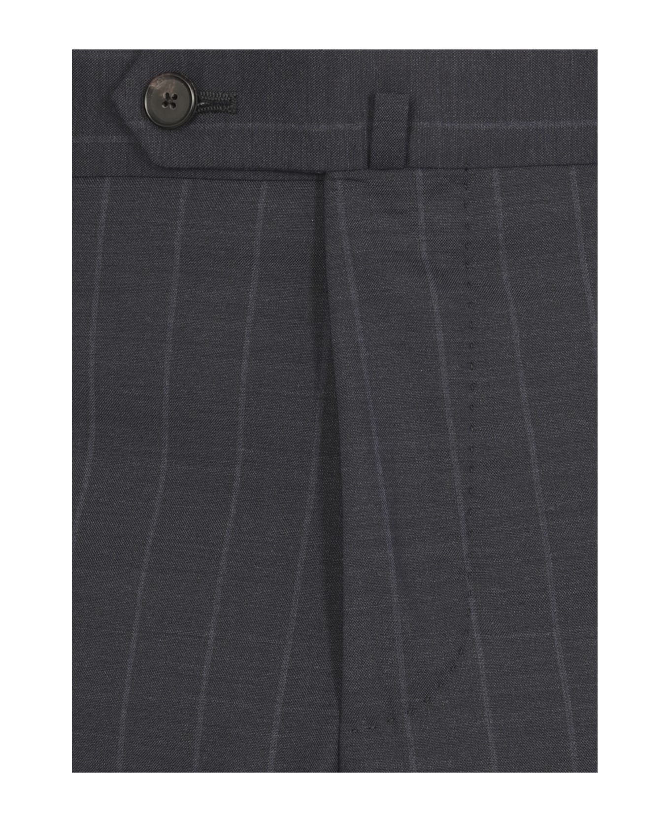 Caruso Wool Suit - Blue