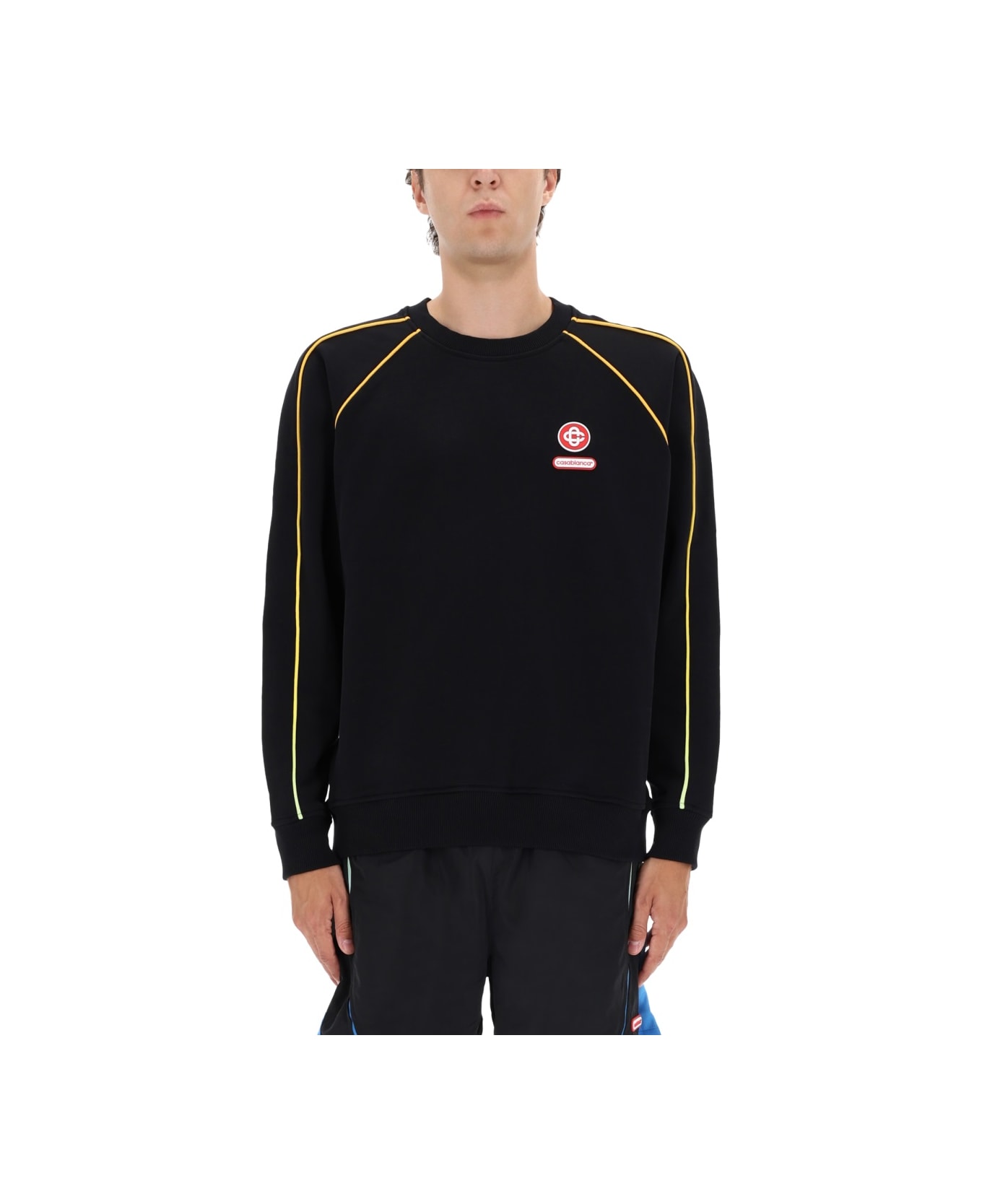 Casablanca Sweatshirt With Logo - BLACK