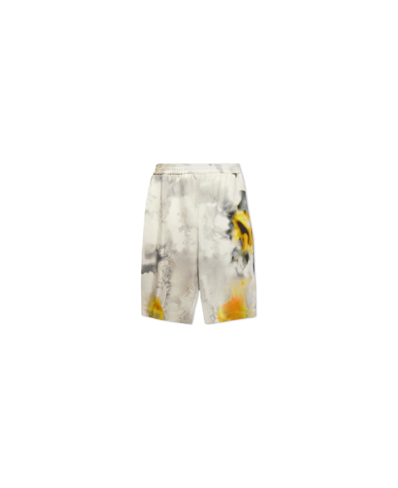 Alexander McQueen Obscured Flower Shorts - White ショートパンツ