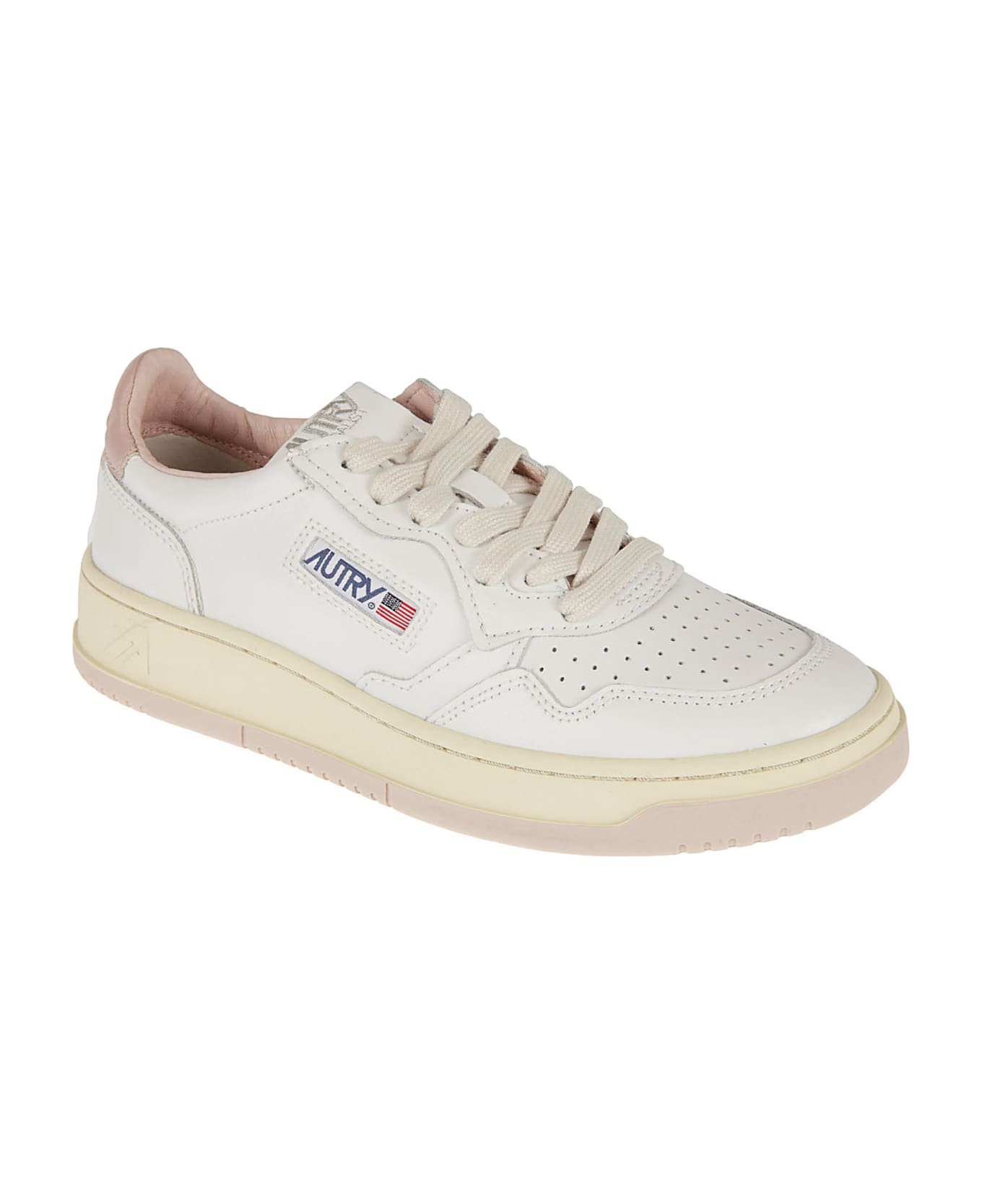 Autry Logo Patched Sneakers - White