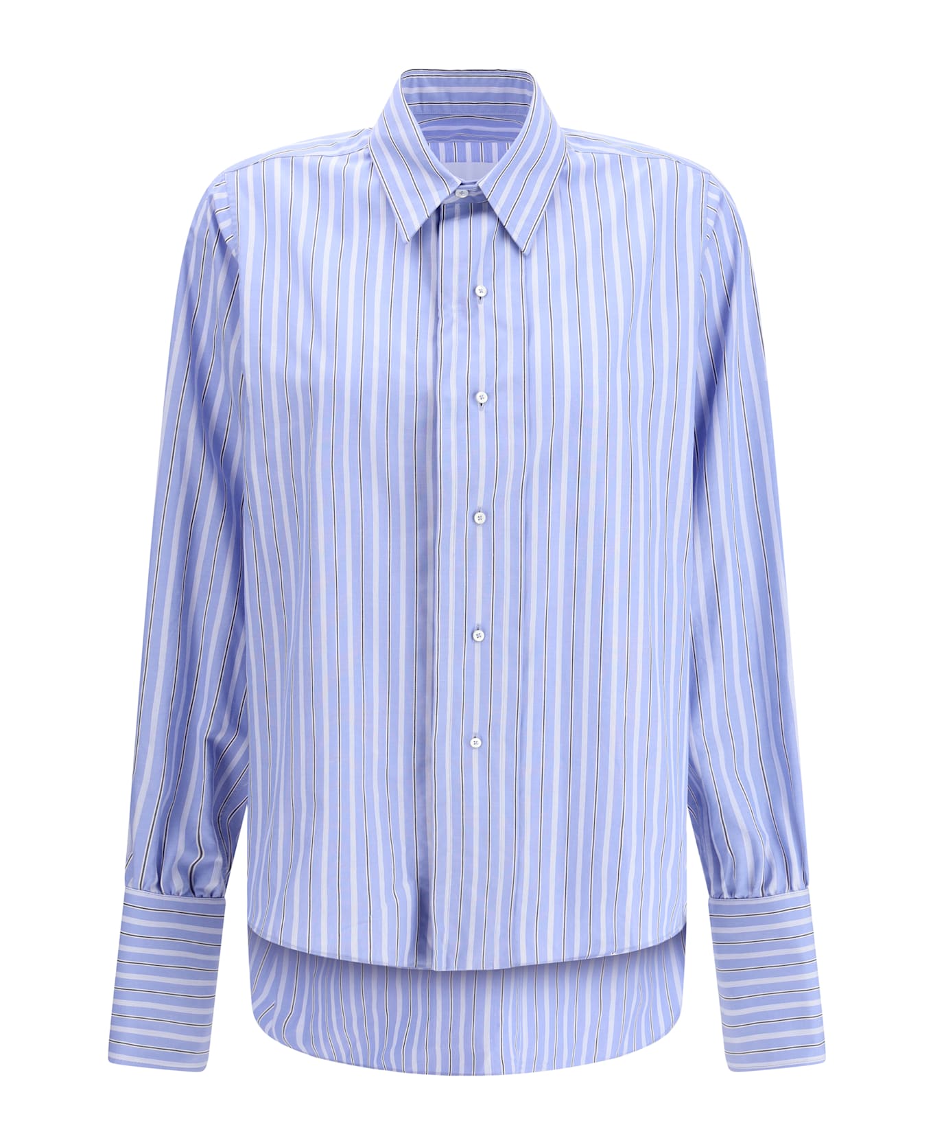 Maison Margiela Striped Cotton Shirt - Blue Stripe