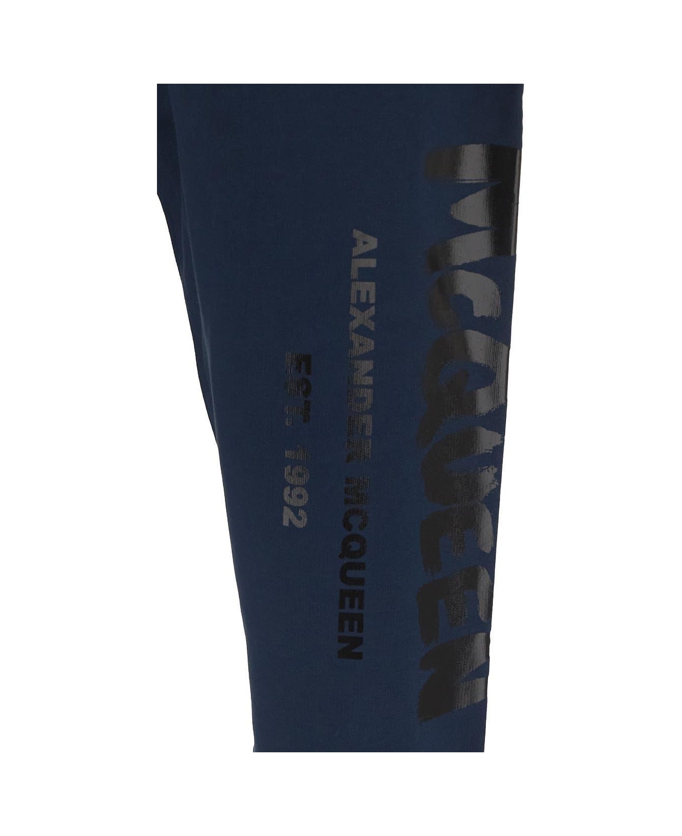 Alexander McQueen Brush Logo Sweatpants - Blue