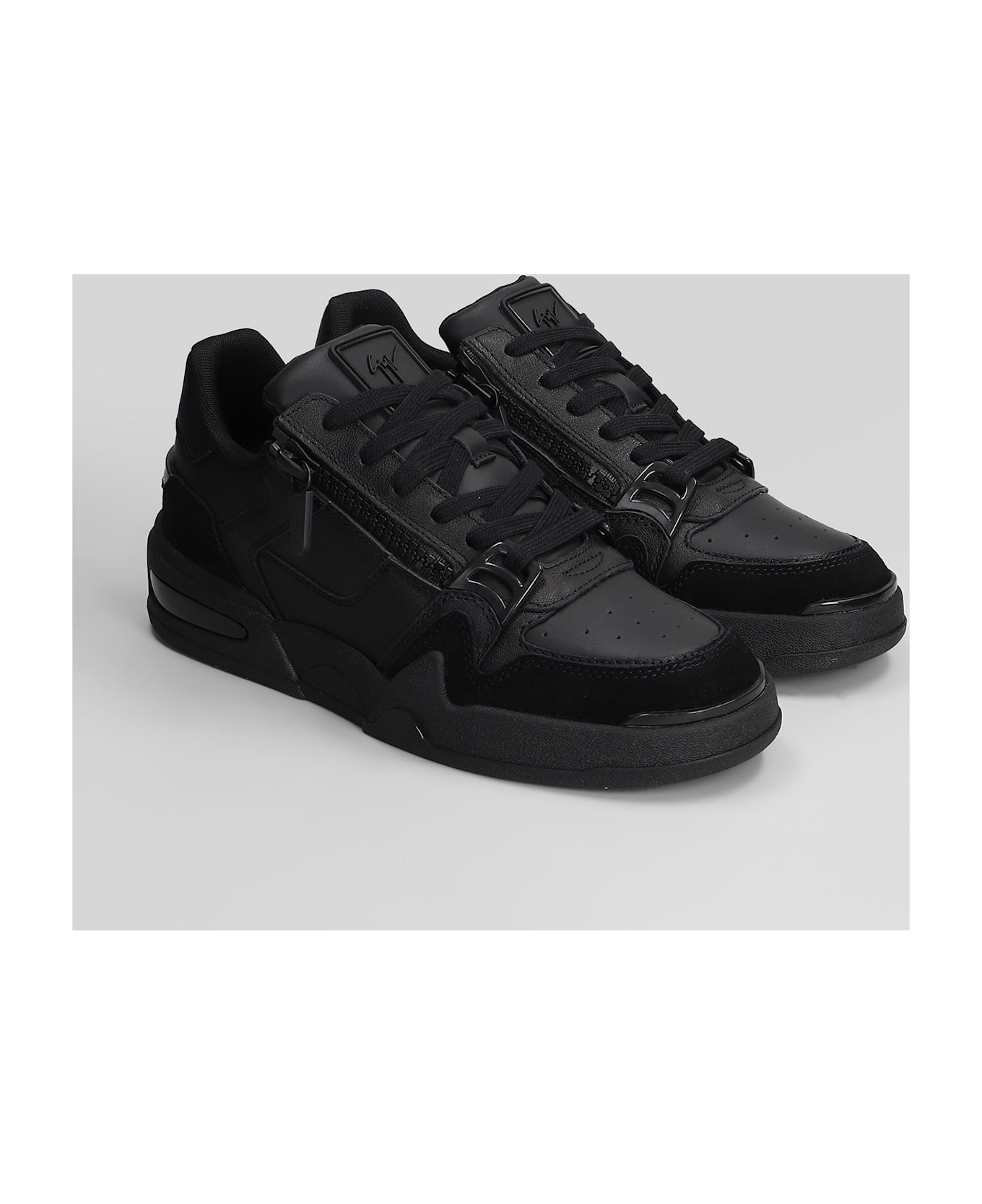 Giuseppe Zanotti Gz-ghost Sneakers In Black Suede And Leather - black