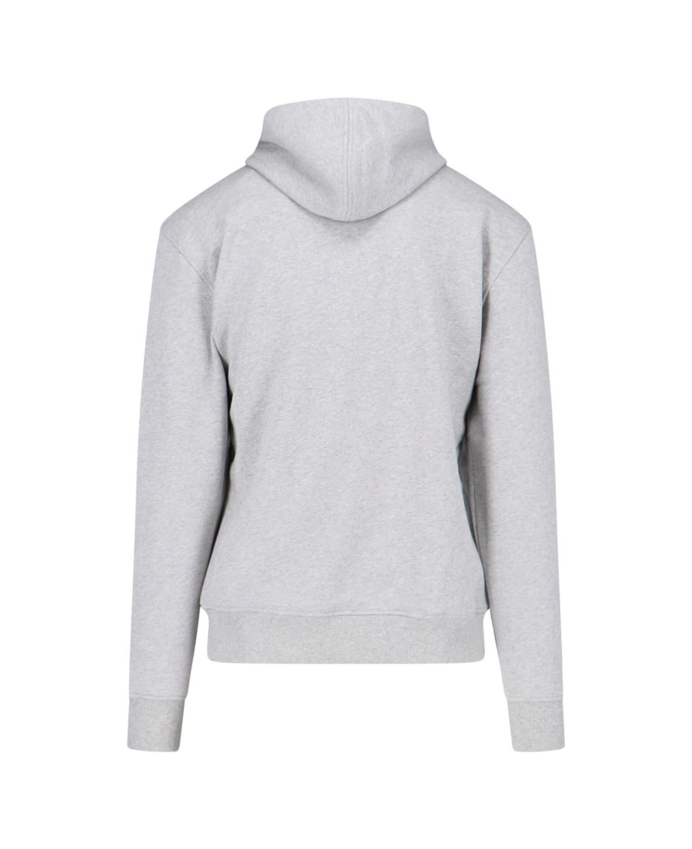Ami Alexandre Mattiussi 
paris
 Logo Hoodie - GREY