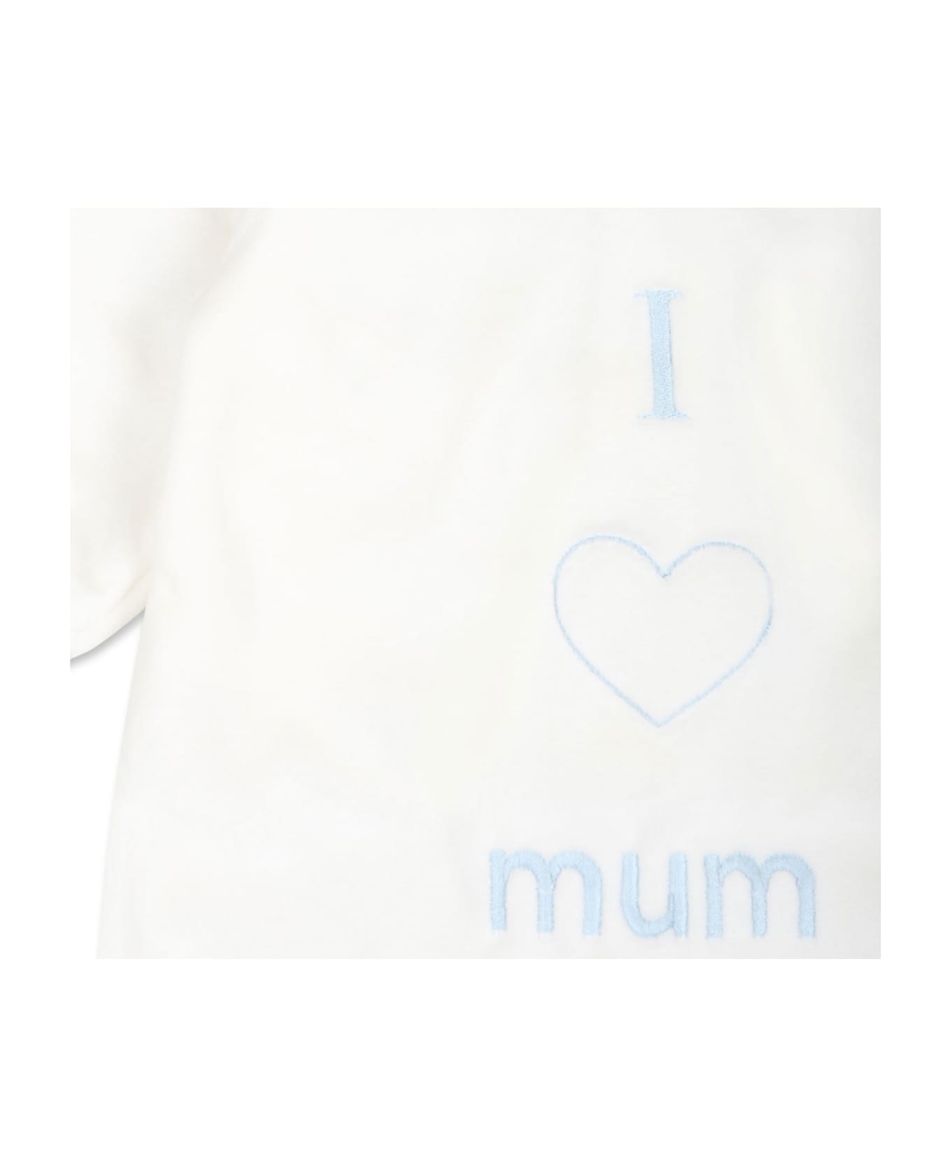 Little Bear White Babygrow For Baby Boy With Mum Writing - White