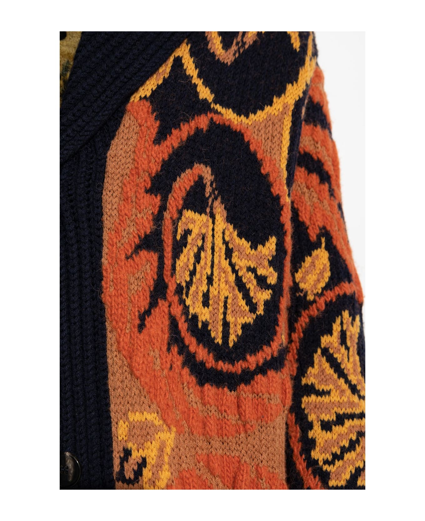 Etro Patterned Loose-fit Cardigan - ORANGE