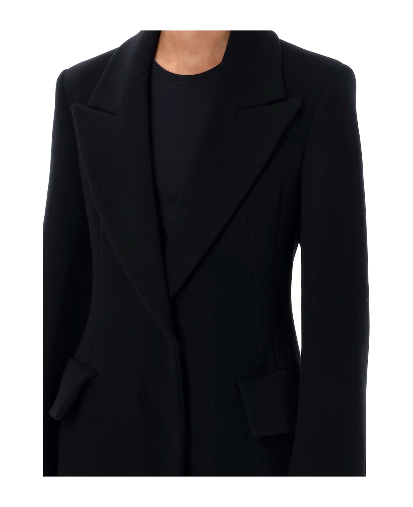 Valentino Garavani Long Wool Coat - NERO