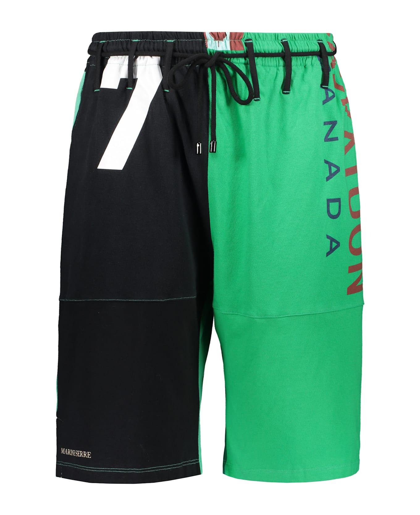 Marine Serre Cotton Bermuda Shorts - green