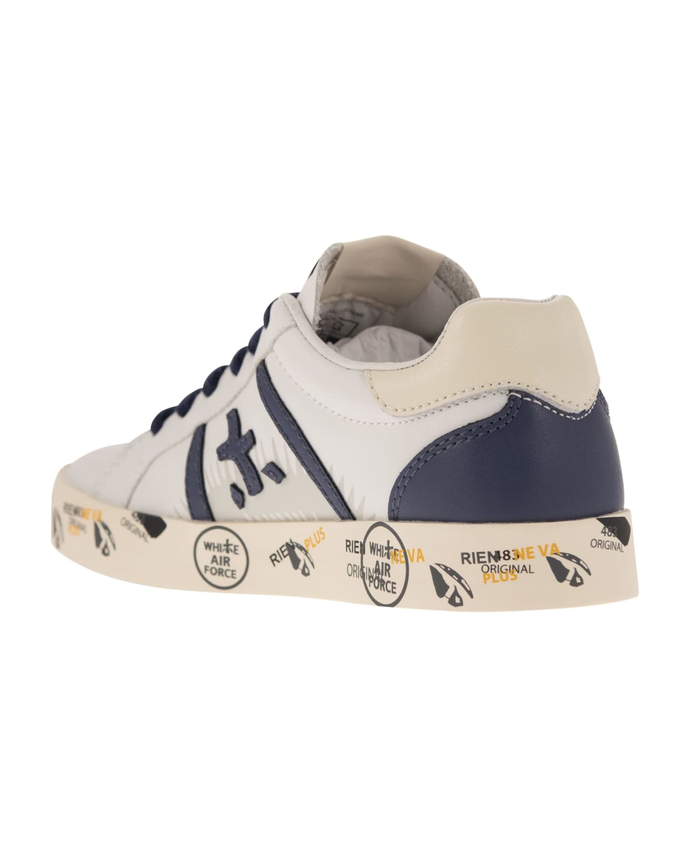 Premiata Andy - Leather Sneakers - White/blue
