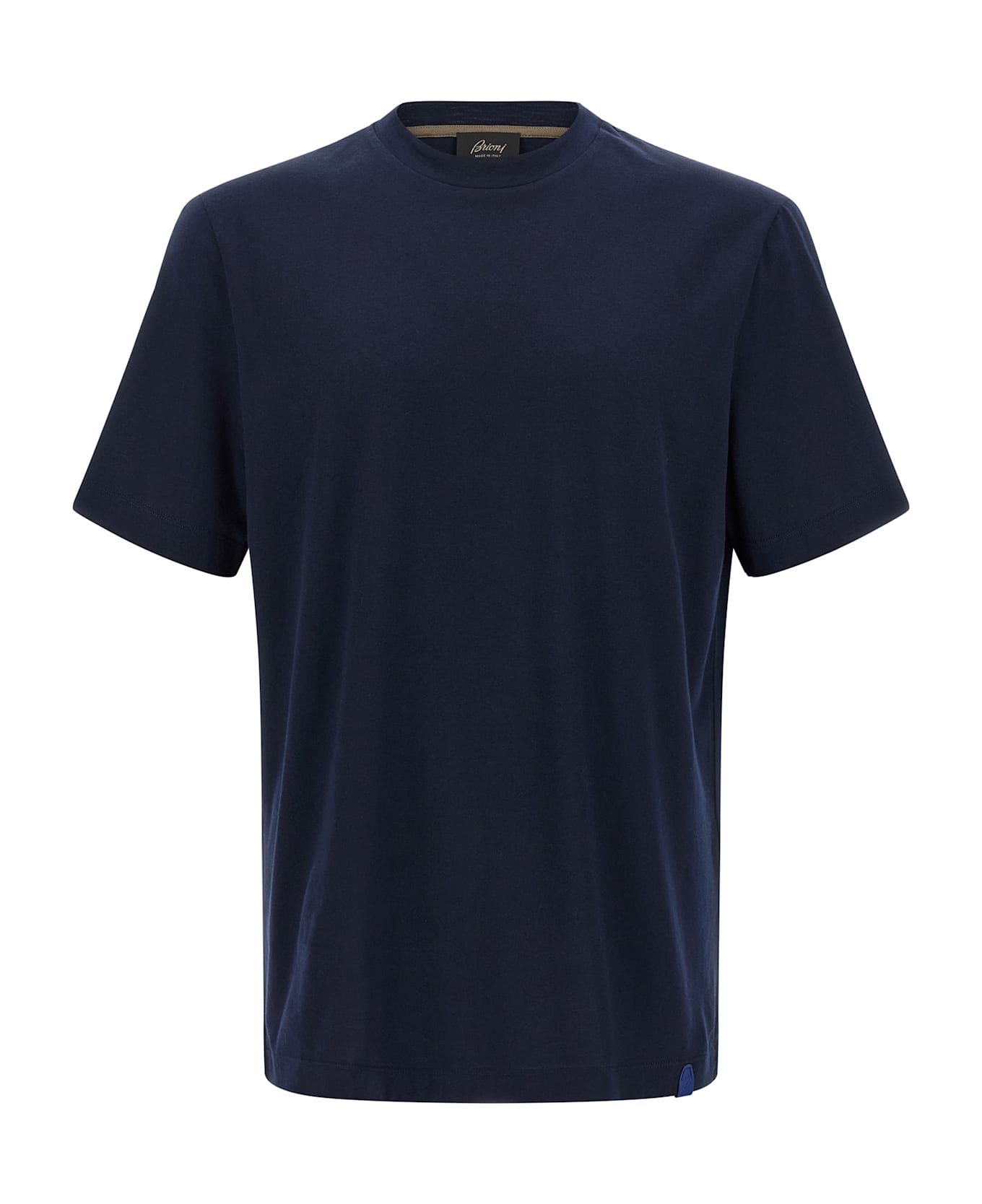 Brioni Logo Patch T-shirt - Blue