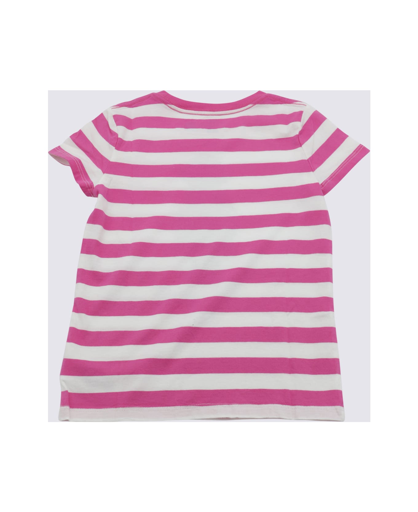 Polo Ralph Lauren Pink And White Cotton T-shirt - Pink