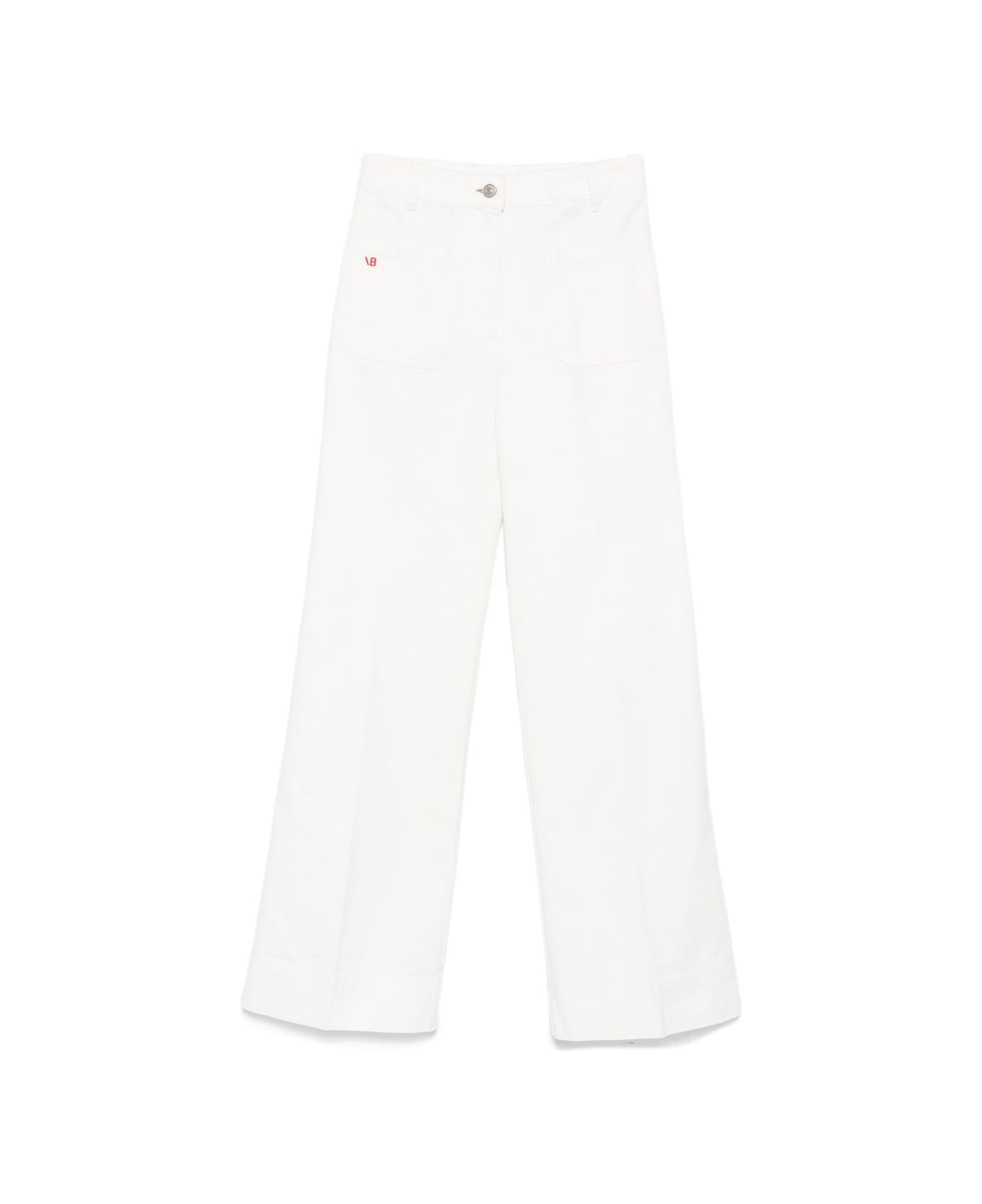 Victoria Beckham Straight-leg Jeans In Organic Cotton - White