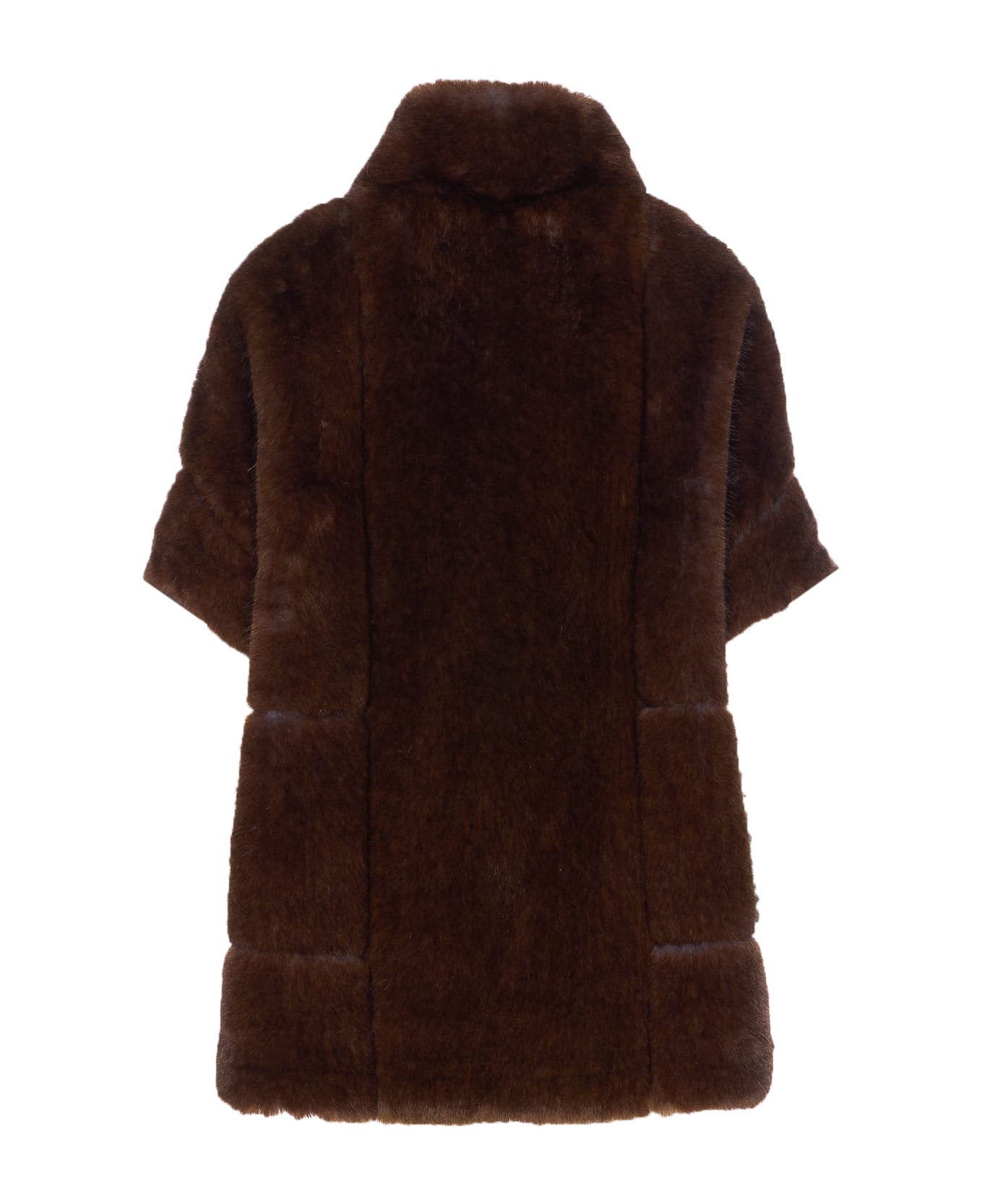 Valentini 1972 Eco Fur Zibellino Vest - Brown