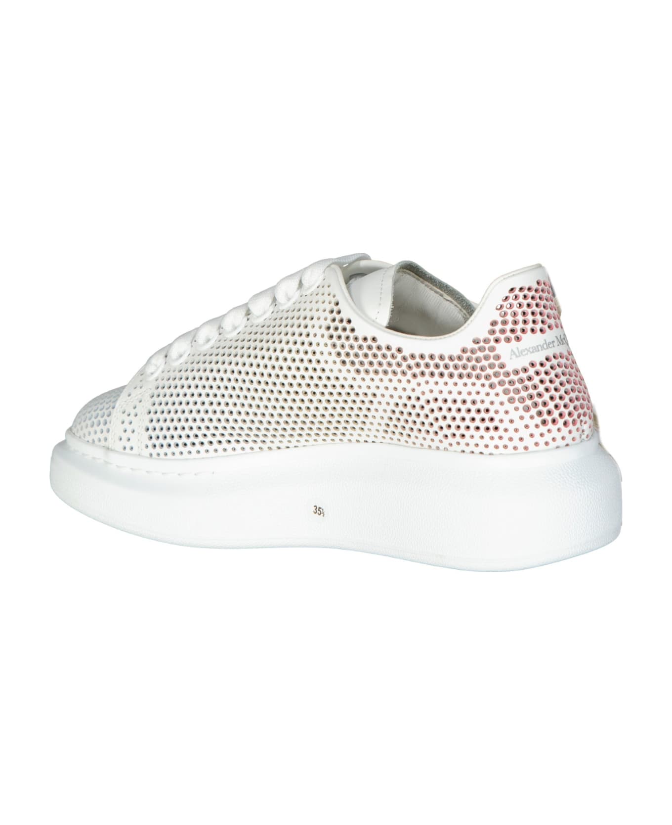 Alexander McQueen Oversized Dotted Cut-out Sneakers - White スニーカー