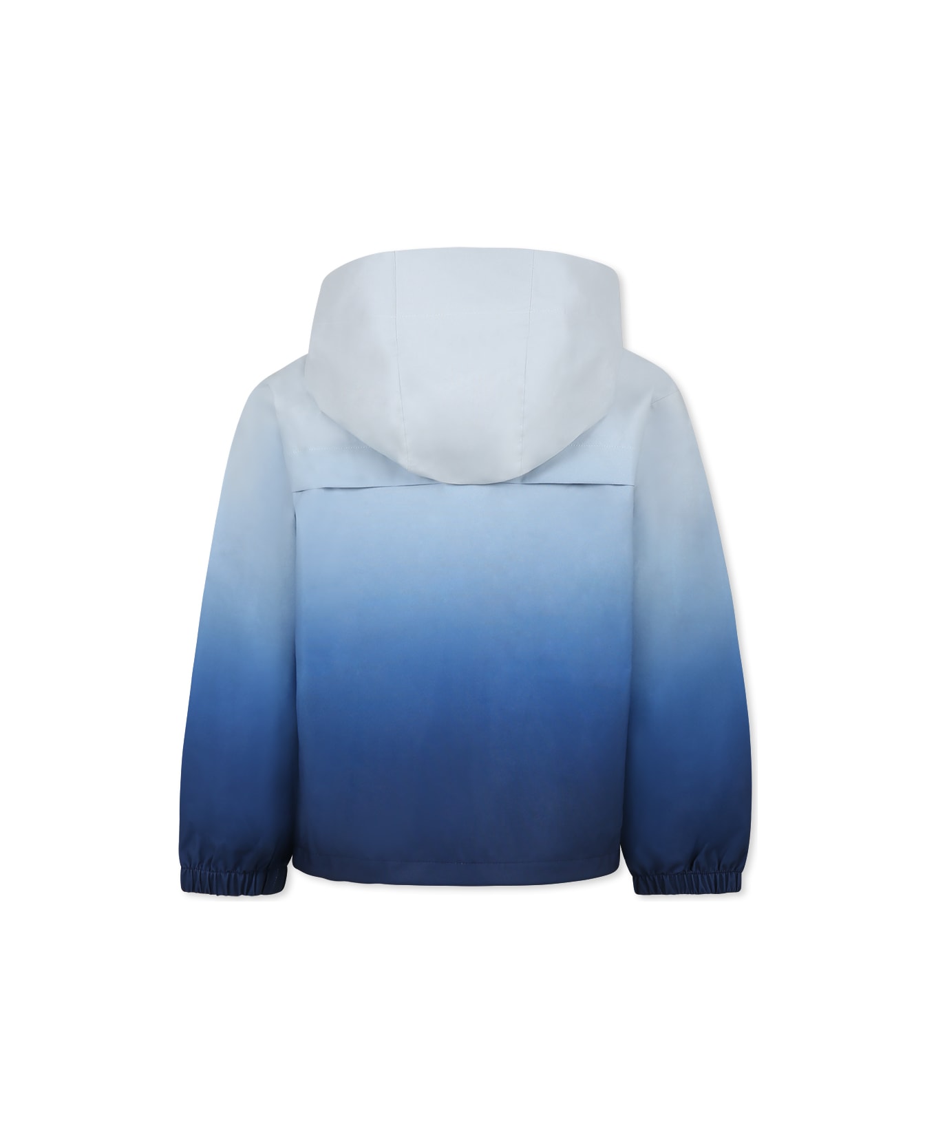 Molo Light Blue Windbreaker Jacket For Boy With Logo - Light Blue