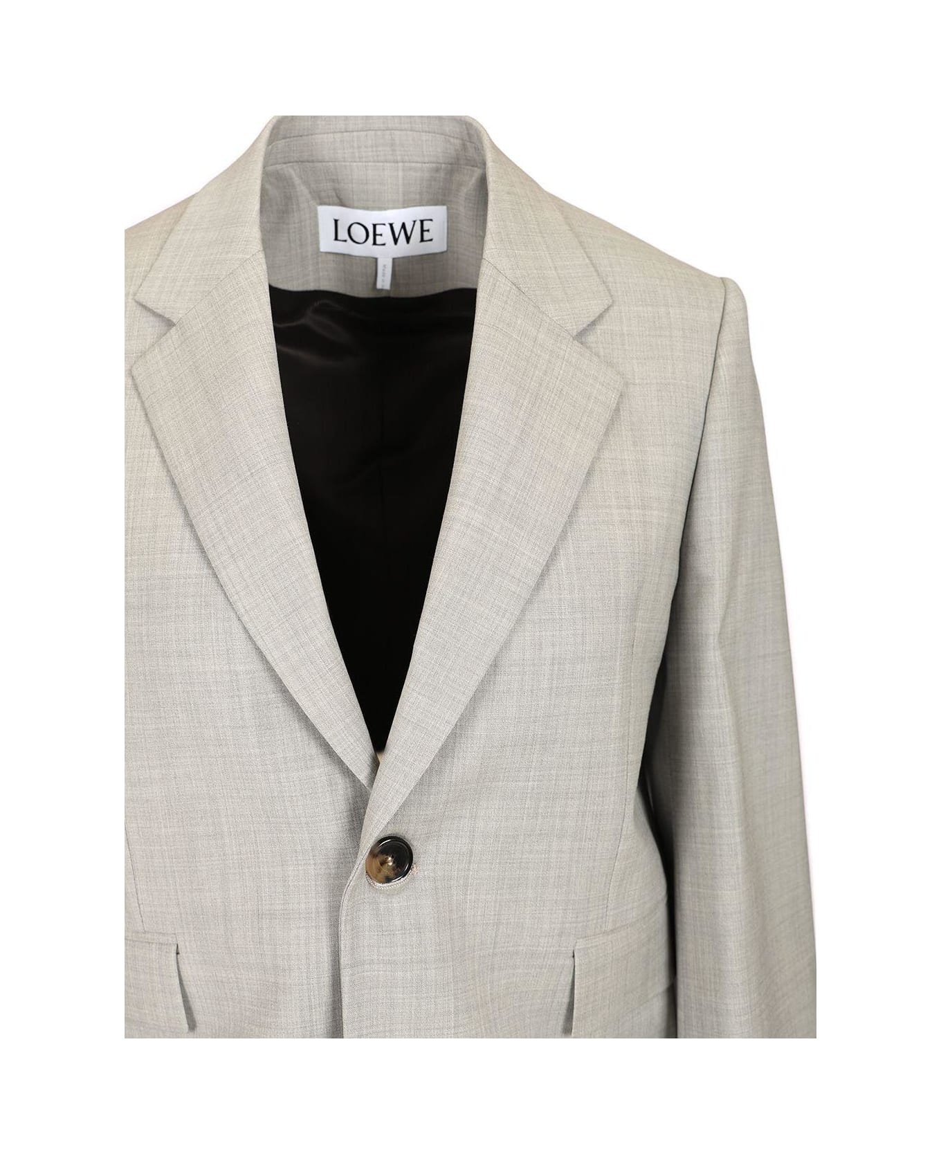 Loewe Single-breasted Tailored Blazer - Light Grey