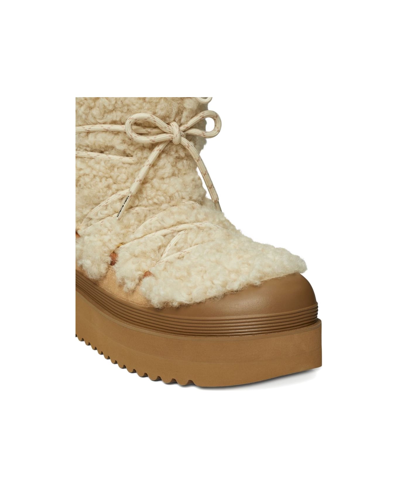 Tory Burch Mellow Shearling Boots - Beige