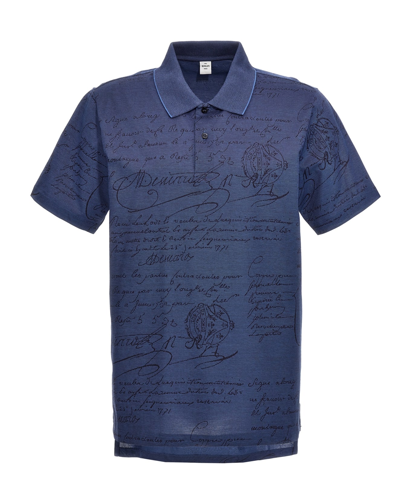Berluti 'scritto' Polo Shirt - Blue