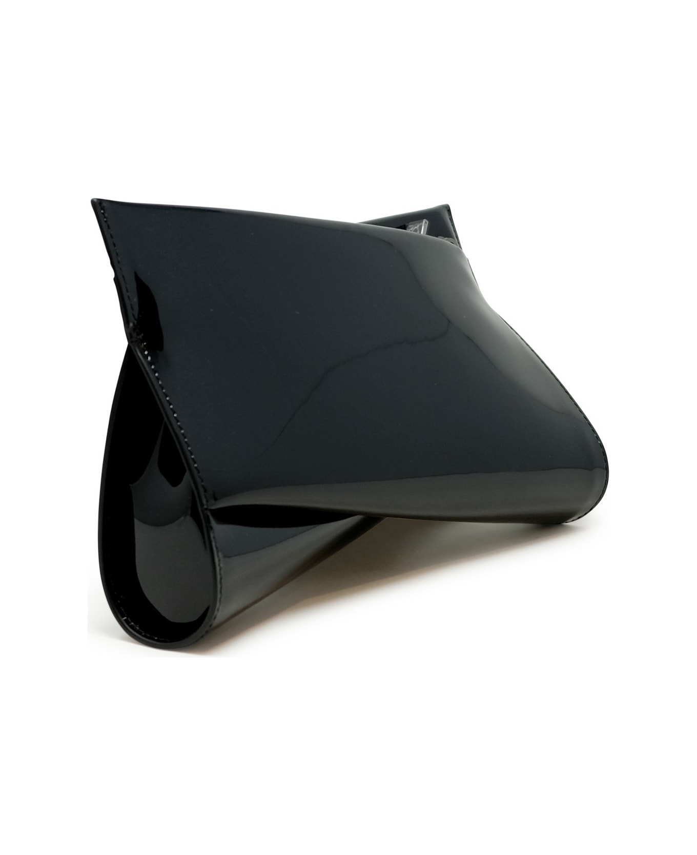 Christian Louboutin Black Patent Loubitwist Clutch Bag - BLACK