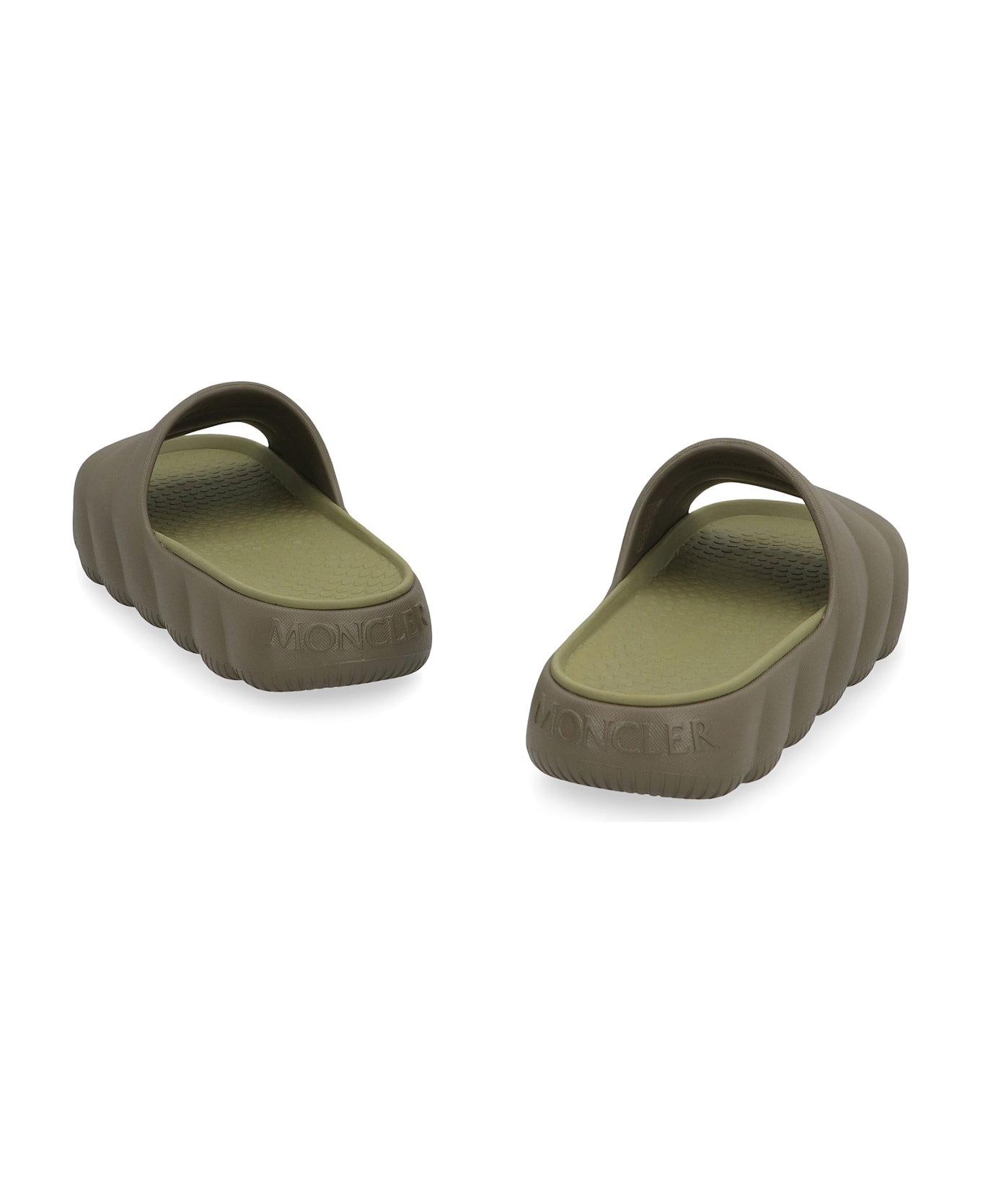 Moncler Lilo Rubber Slides - green