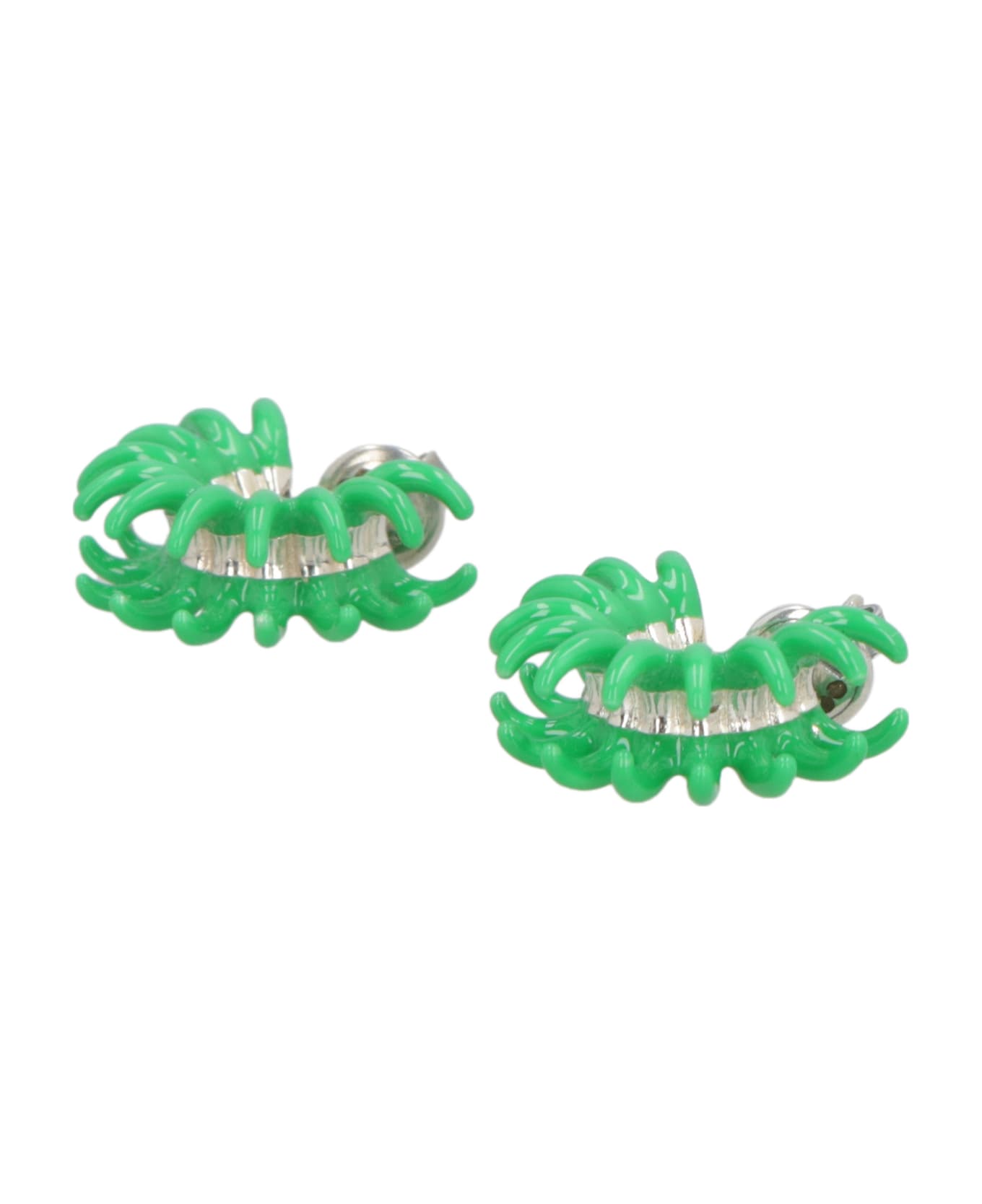 Bottega Veneta Spine Hoop Earrings - green