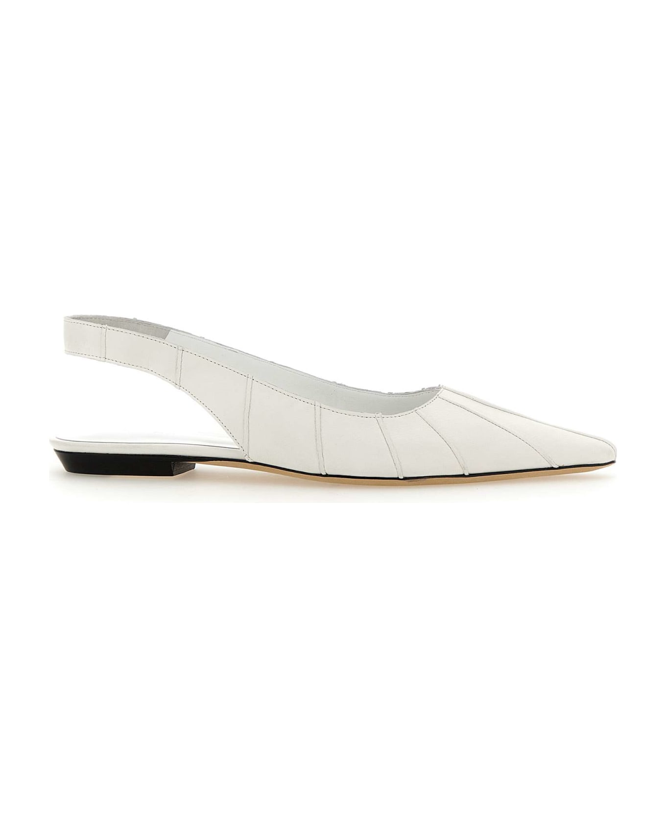 BY FAR "cyd" Leather Slingback - WHITE フラットシューズ