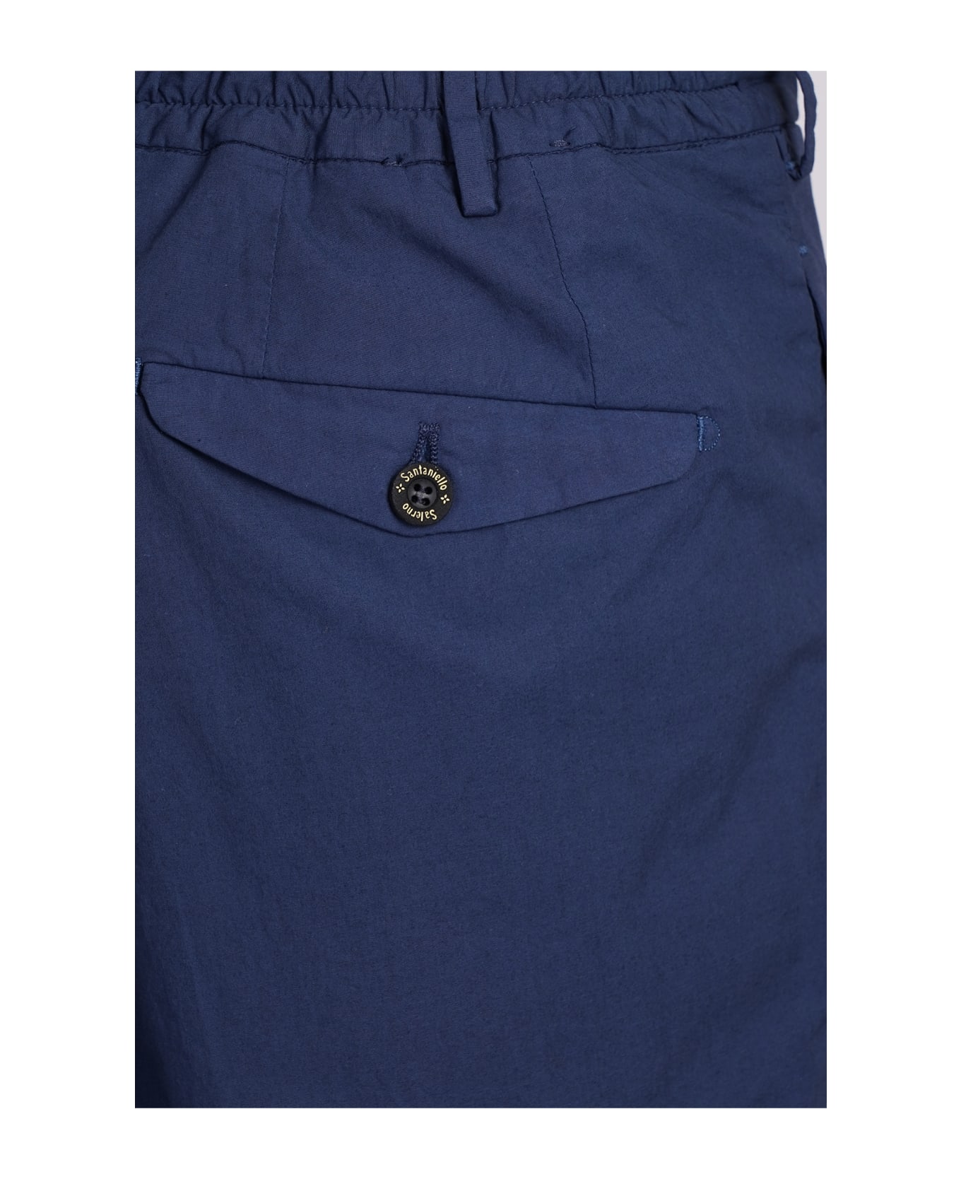 Santaniello Pants In Blue Cotton - blue