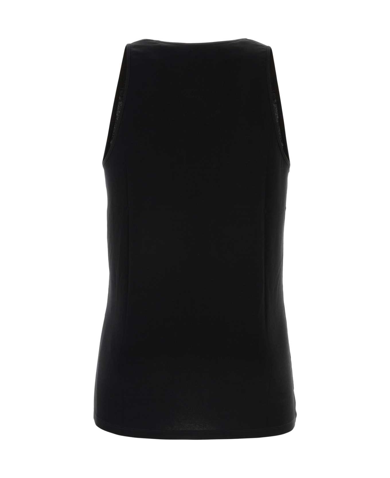 Lemaire Black Cotton Tank Top - BLACK