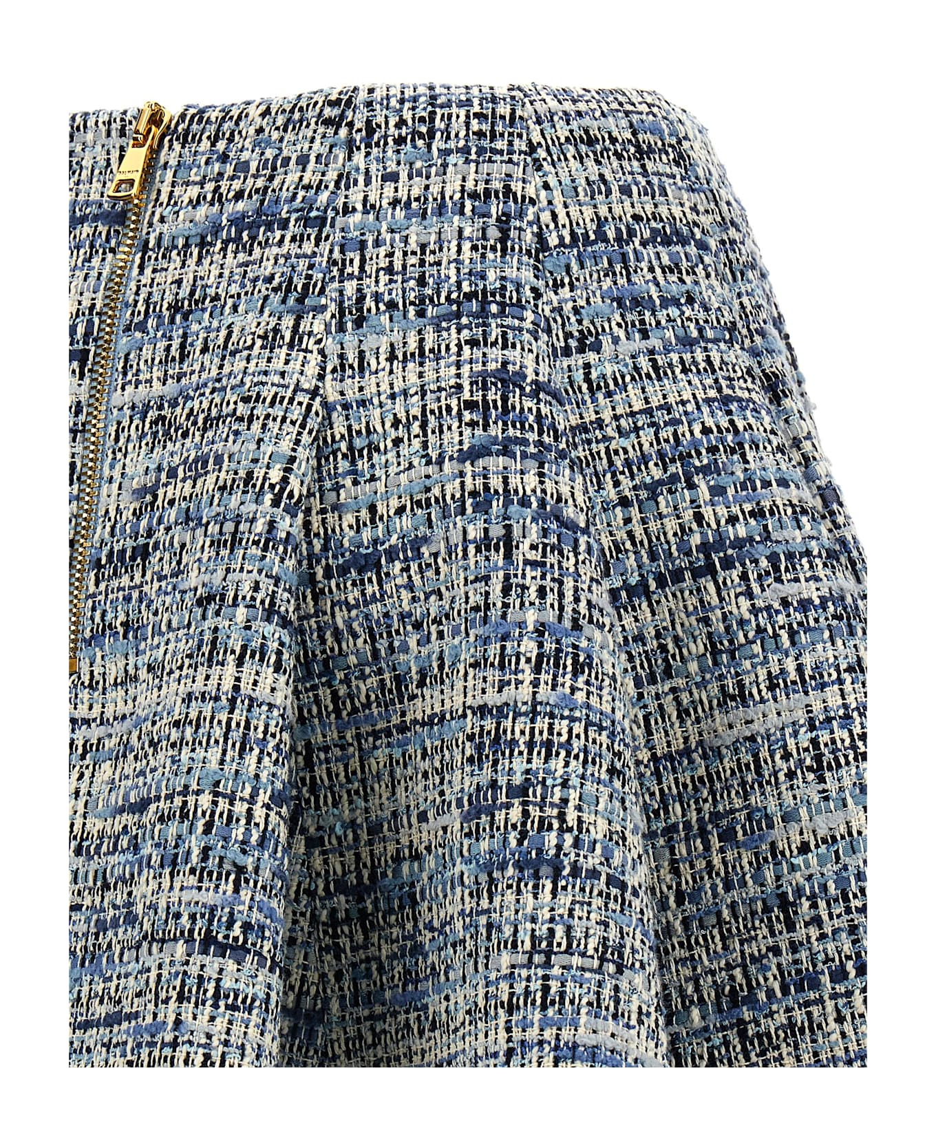 Balmain Tweed Skirt - Blue