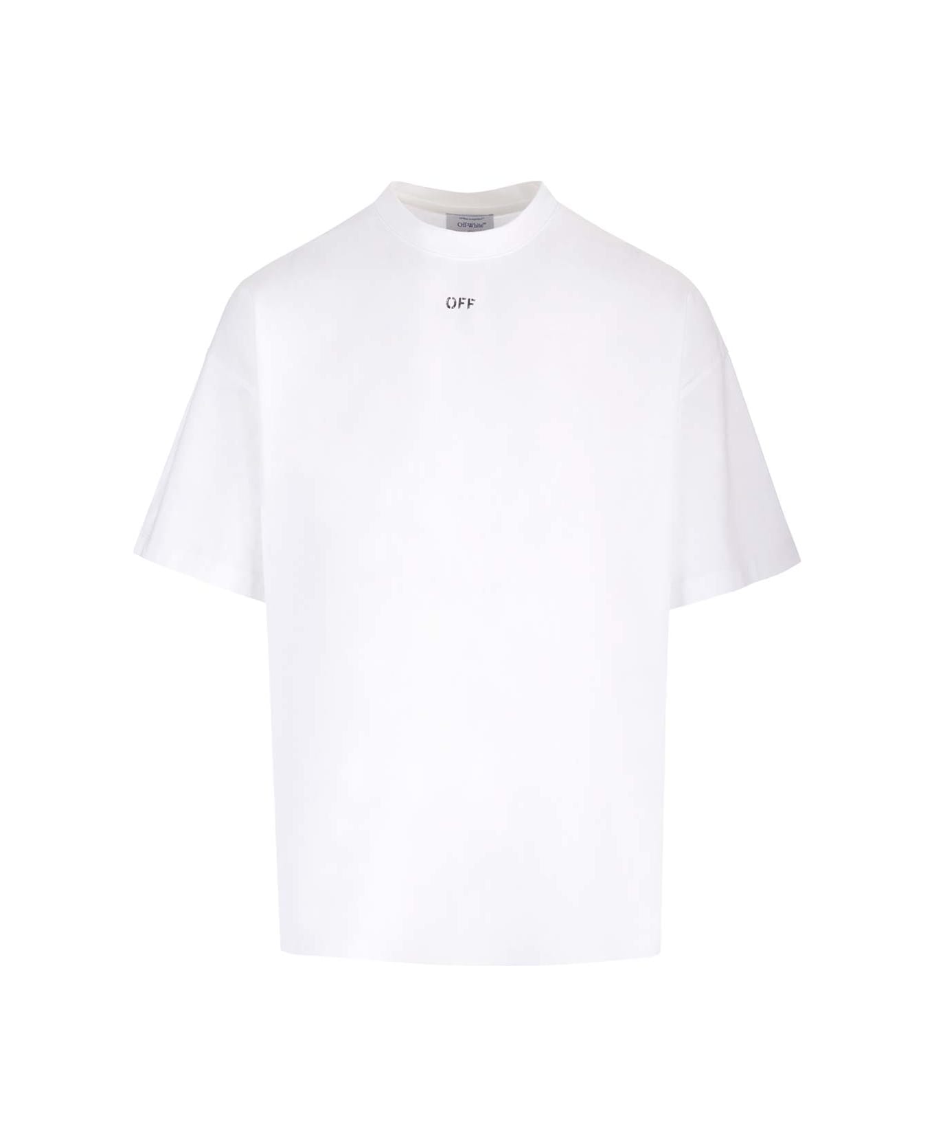 Off-White Logo Printed Crewneck T-shirt - White シャツ