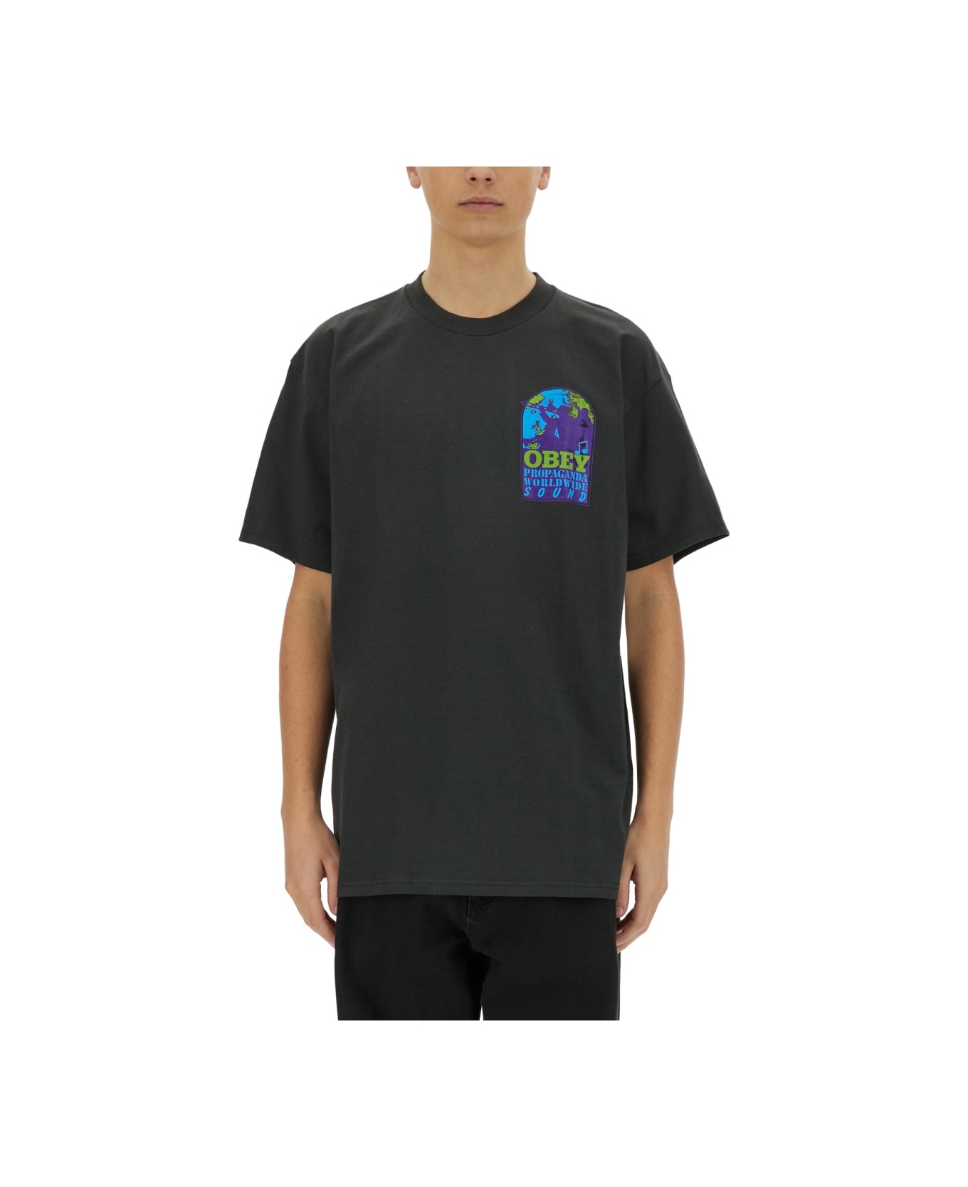 Obey "worldwide Sound" T-shirt - BLACK