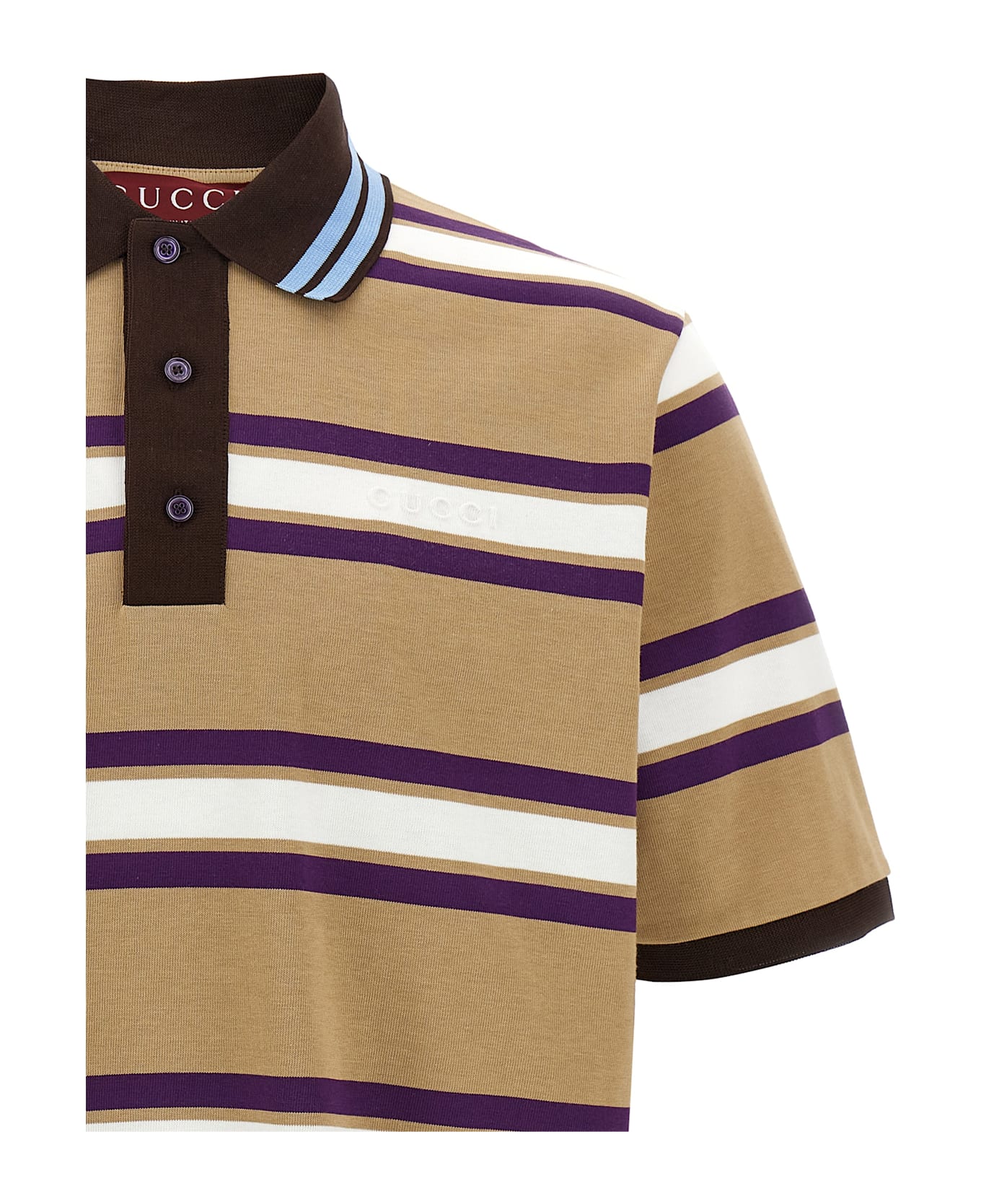 Gucci Embossed Logo Polo Shirt - Multicolor