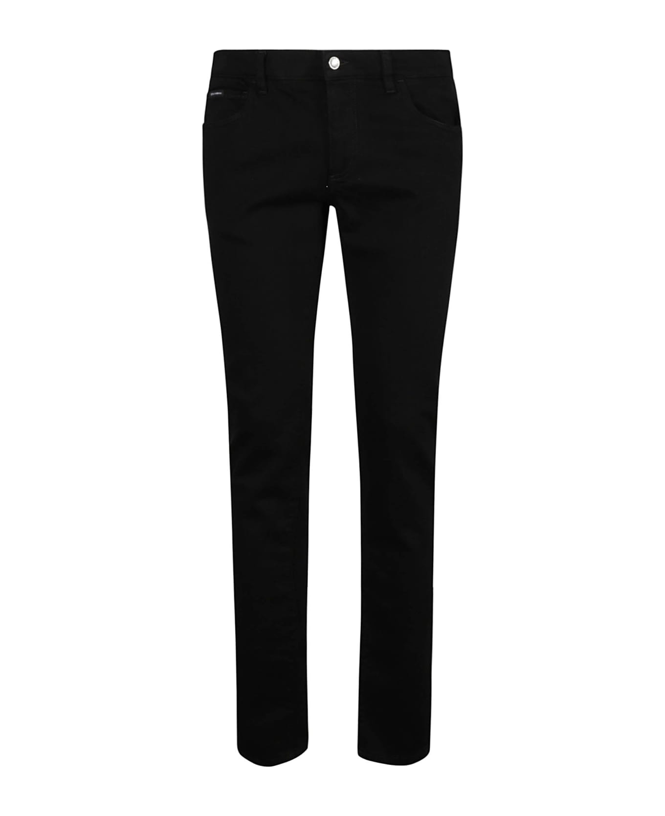 Dolce & Gabbana Fitted Buttoned Jeans - Black