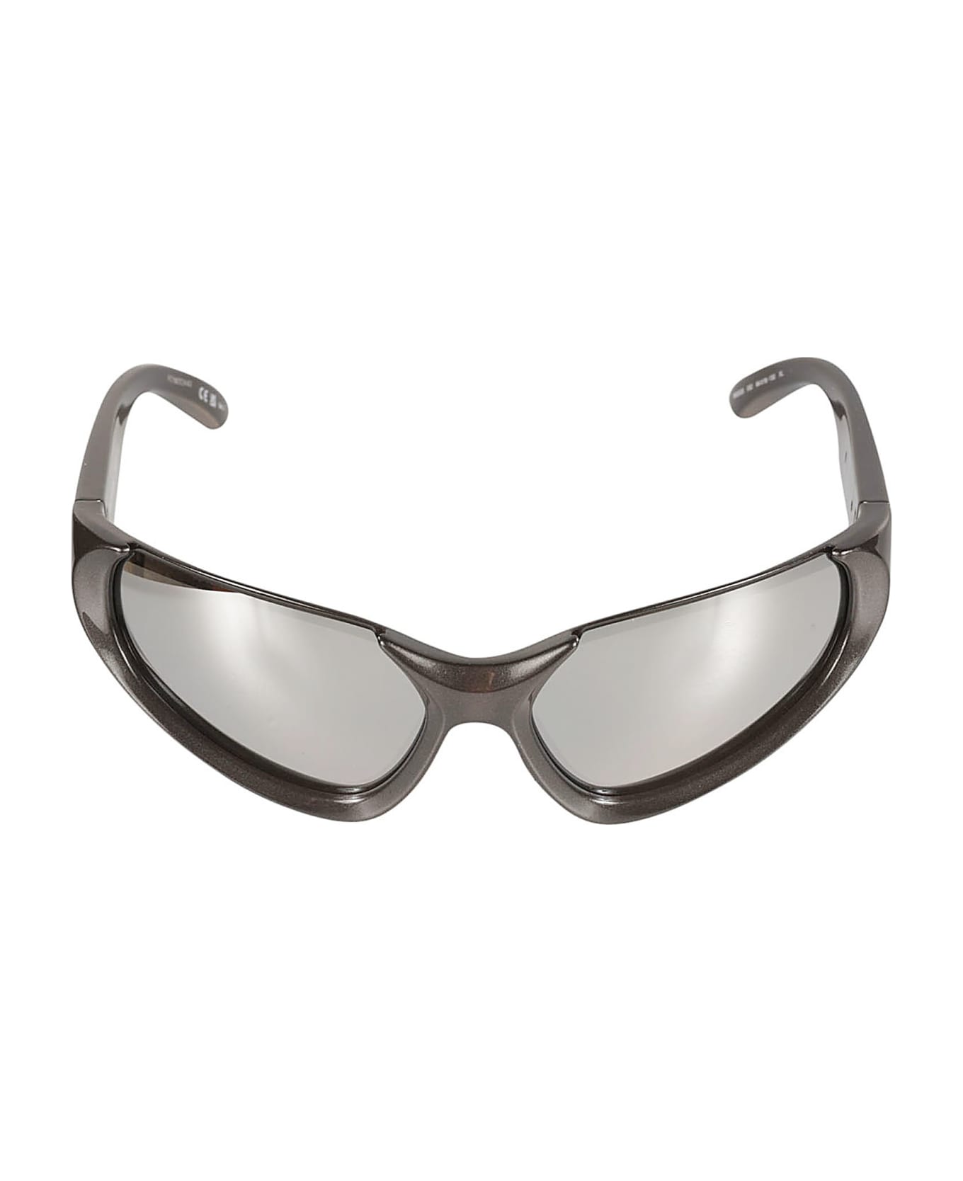 Balenciaga Eyewear Logo Sided Iconic Sunglasses - Silver